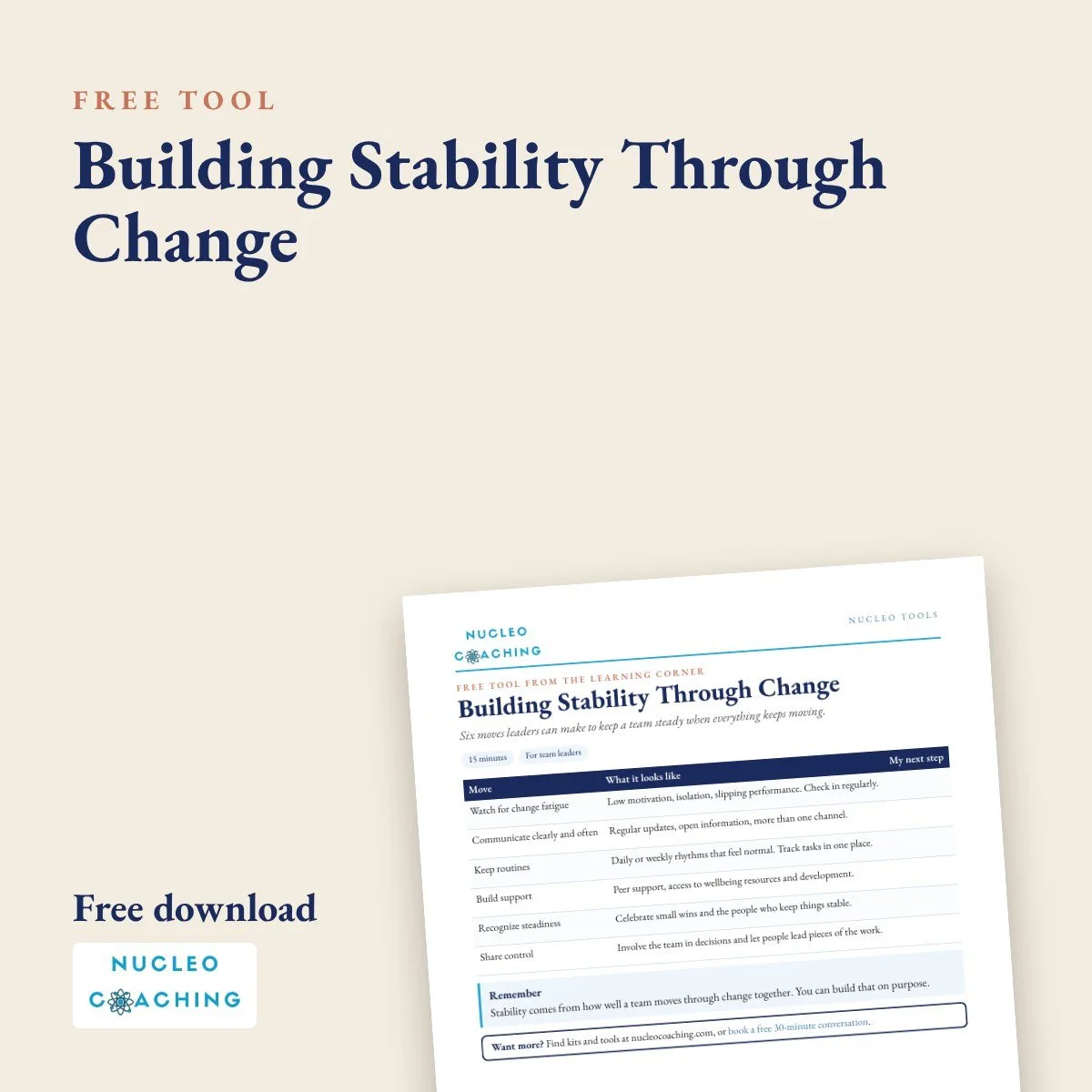 Building Stability Through Change