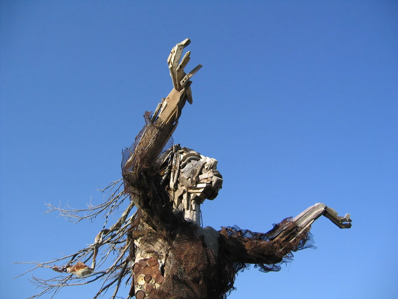 Osha's sculpture, first made in 2000, still stands.