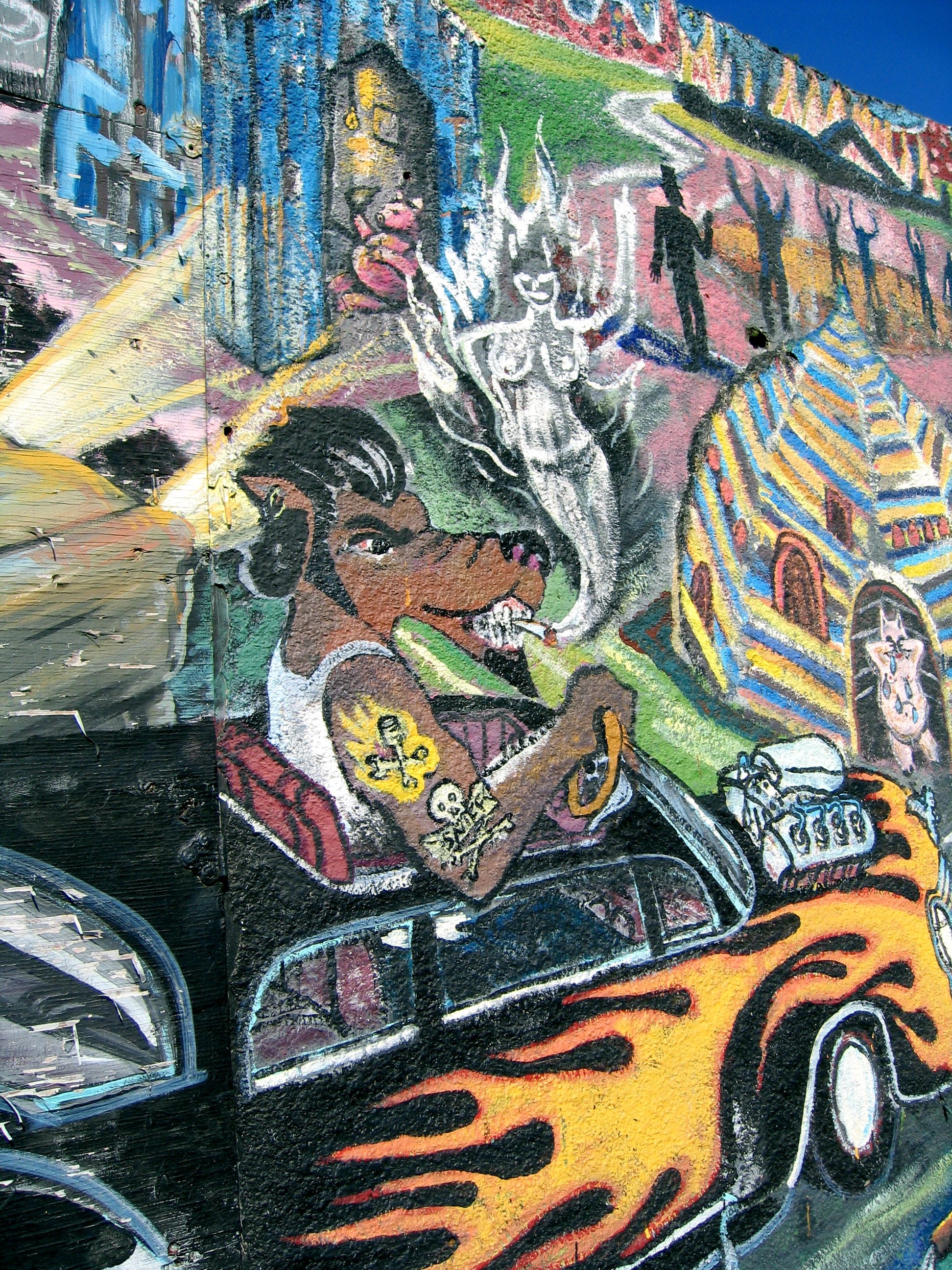 Detail from large SNIFF mural