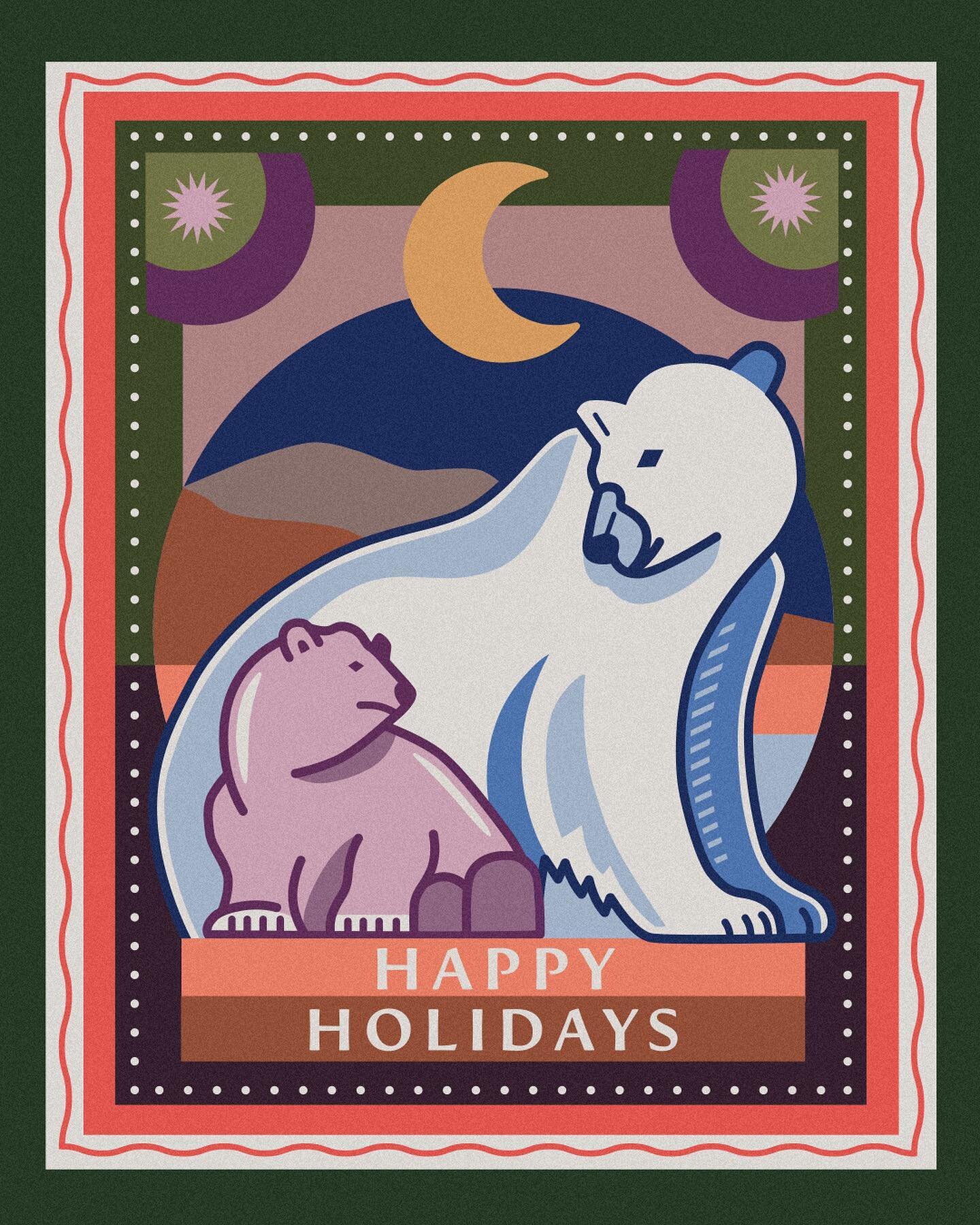 I hope everyone is having a joyous and magical holiday season! I thought I&rsquo;d keep going with my new tradition of designing a holiday card every year and since polar bears were my theme this year in the boat parade, this felt appropriate. 🌙✨😛
