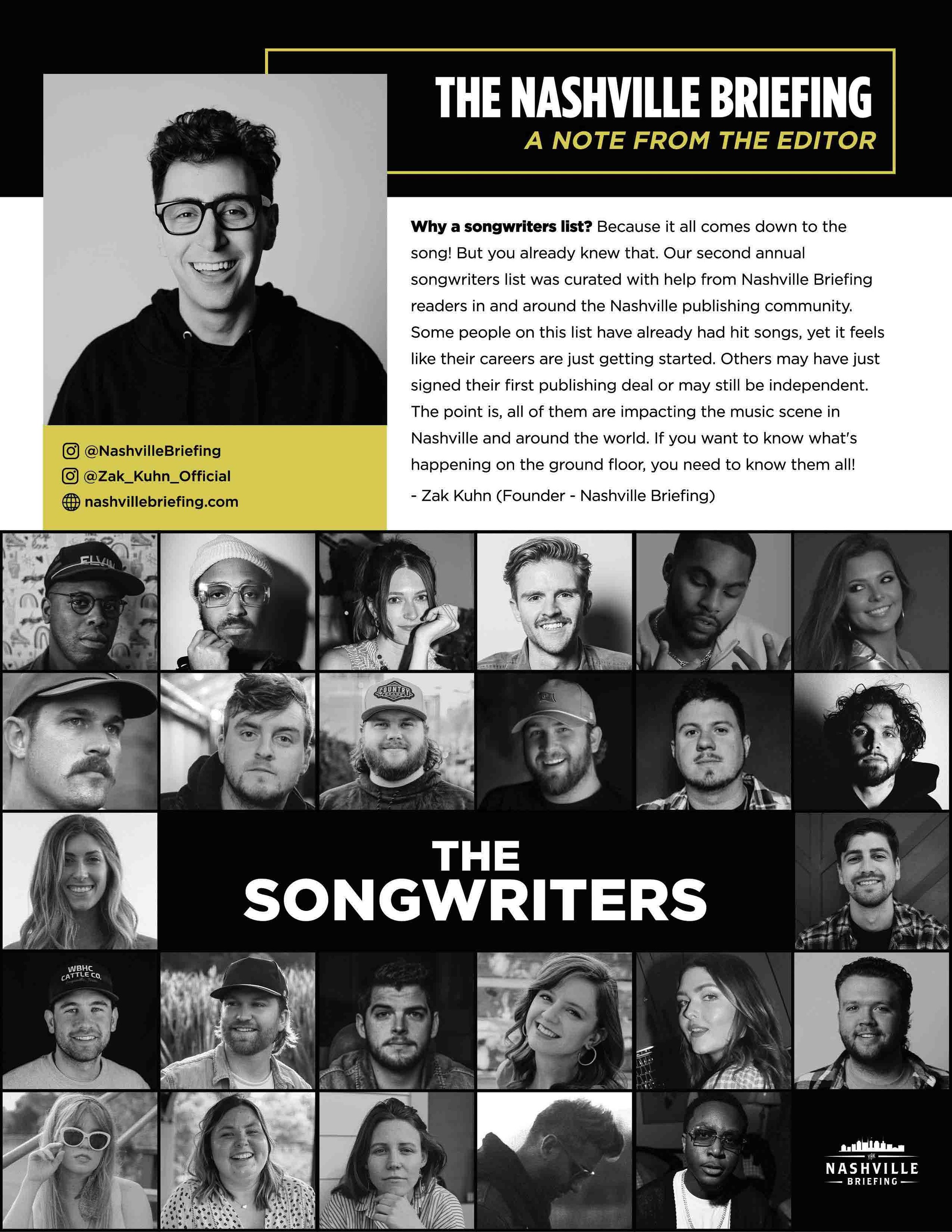 The Nashville Briefing - 25 Songwriters You Need To Know - Thenashvillebriefing.com 2.jpg