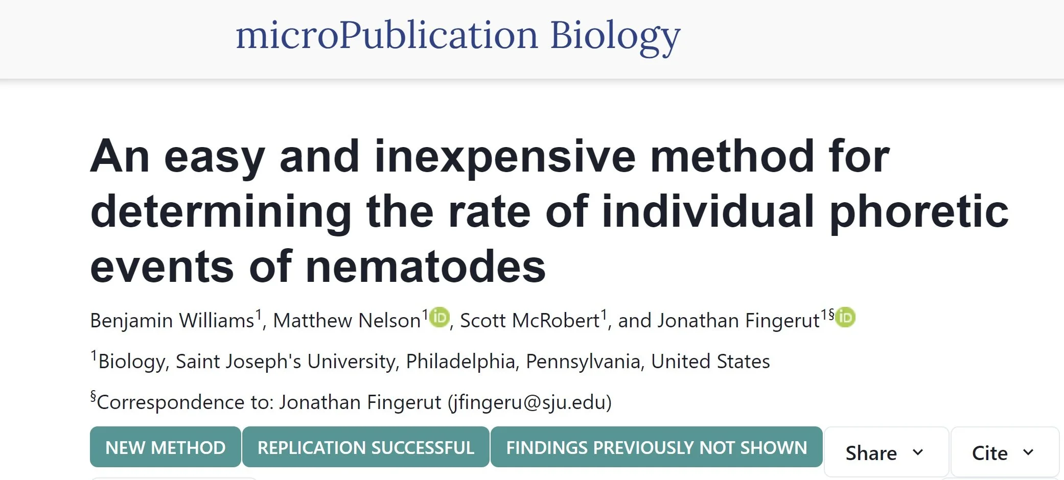 Our micropub describing a simple method for measuring hitchhiking nematodes https://www.micropublication.org/journals/biology/micropub-biology-000942