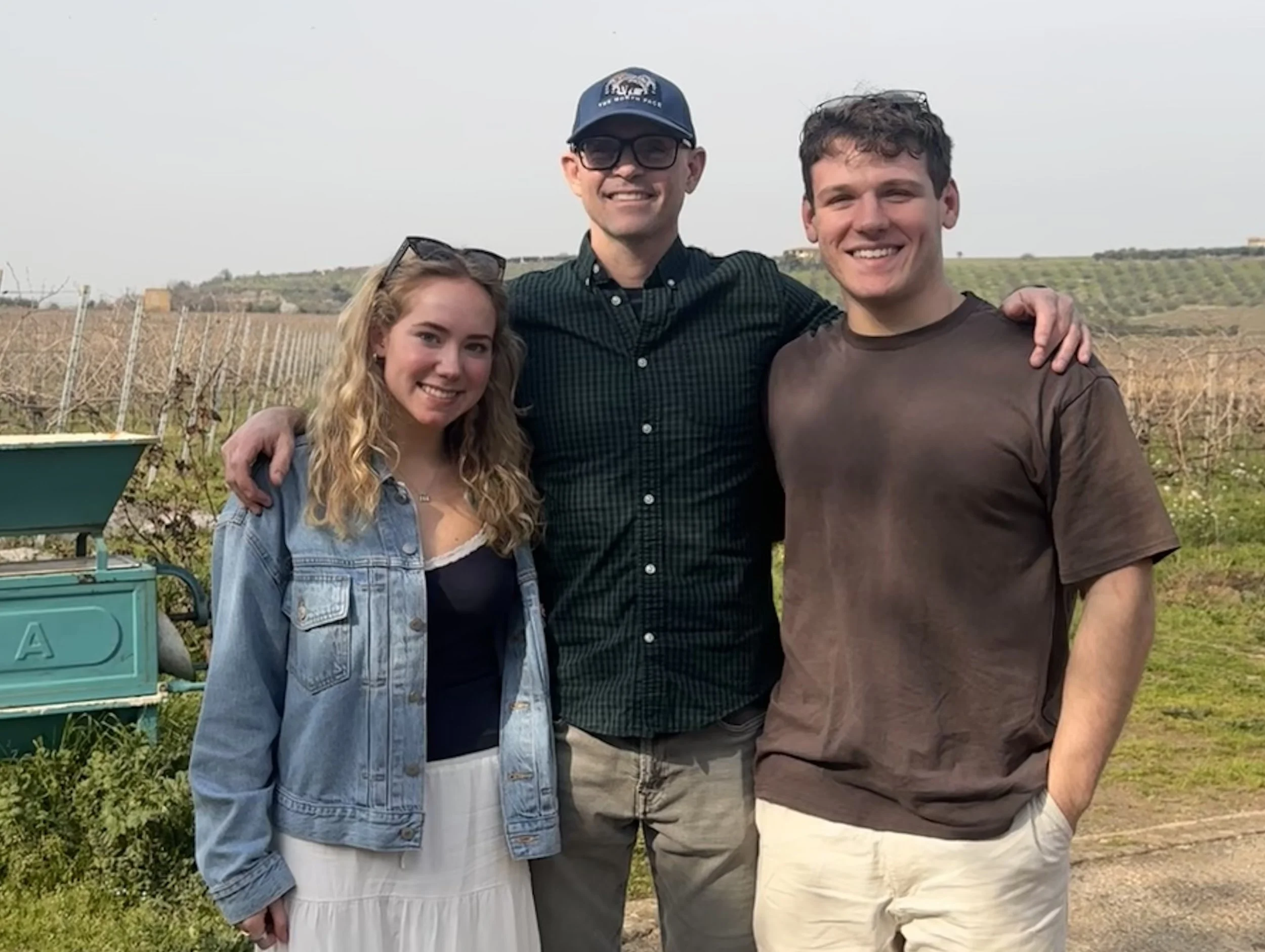 Santino, Mercedes, and Dr. Nelson in Frascati, Italy