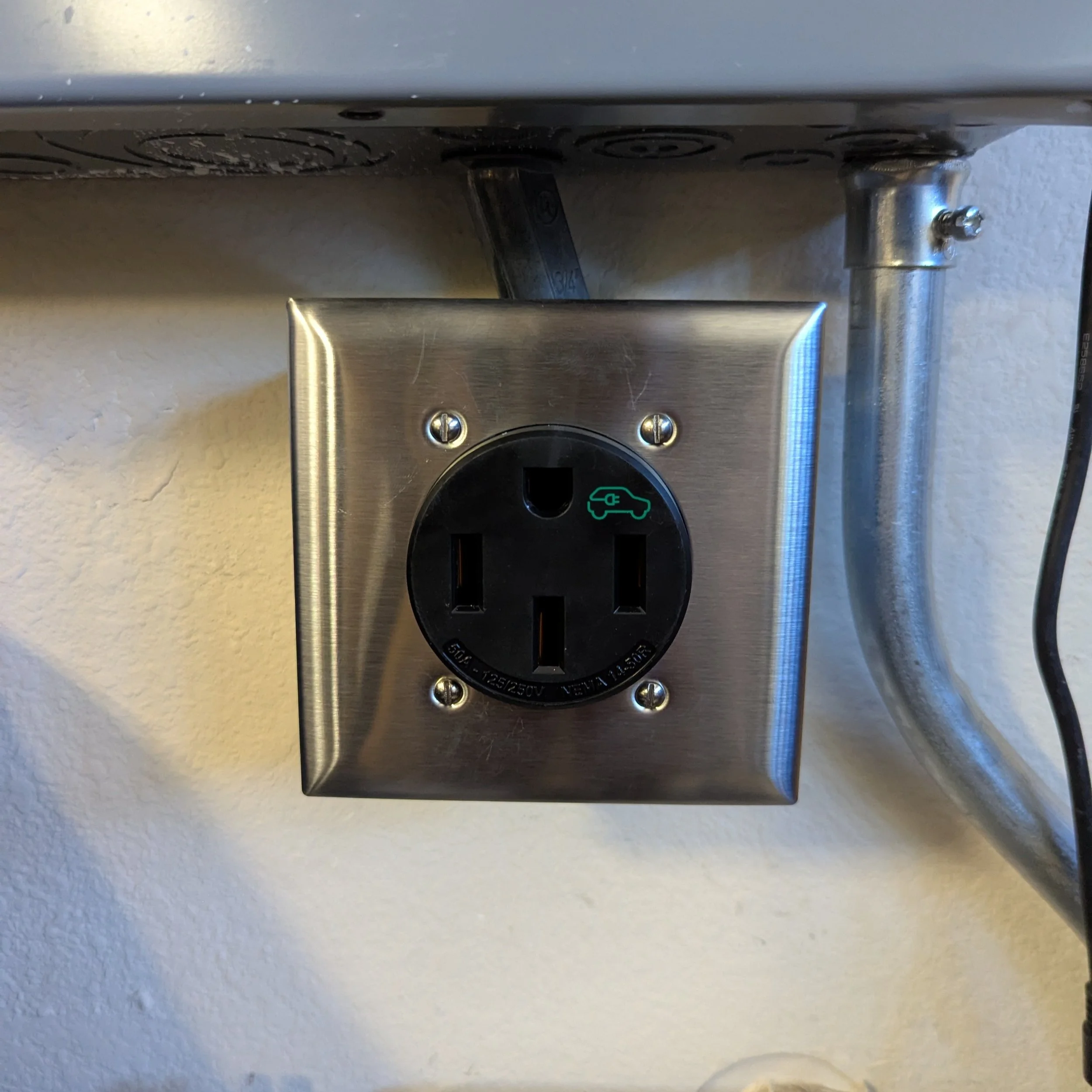 This is a 240V outlet specifically built and rated for EV Charging.