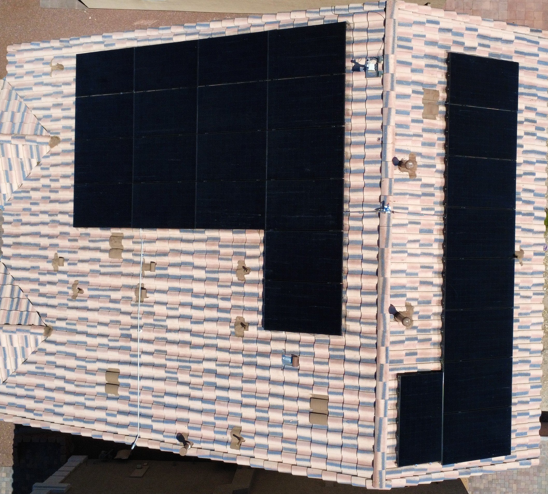 Maxeon solar panels on a roof in las vegas after cleaning