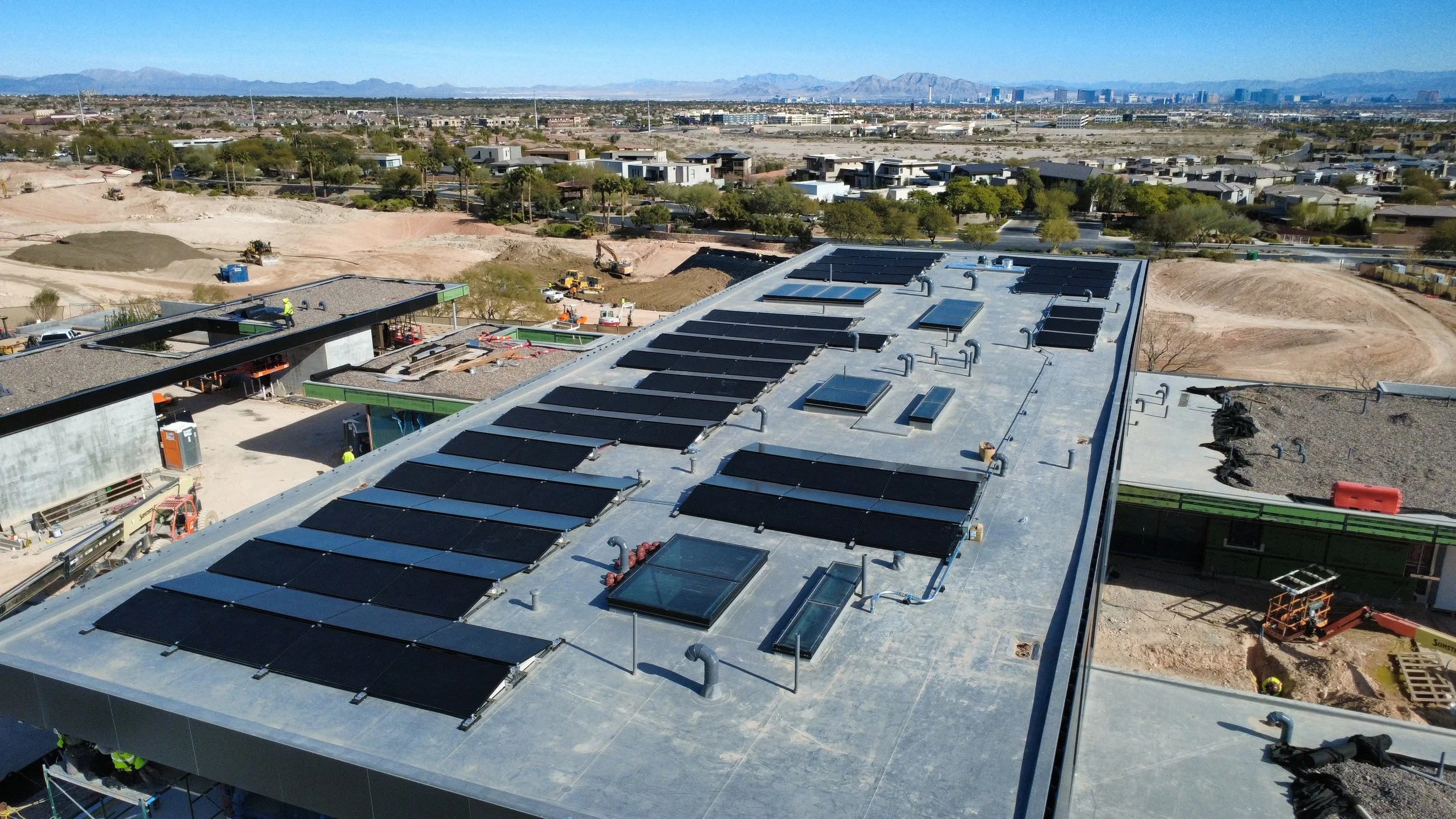 Solar on a new construction project in Las Vegas.