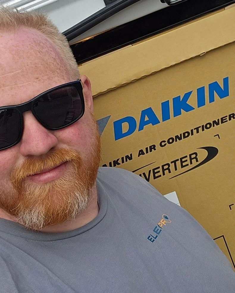 Definitely earning the cold drinks today! 🥵 Canterbury&rsquo;s been roasting, but this new heat pump will be keeping someone cool in no time. If your place could use one too, give us a call, we&rsquo;ll get you sorted! ❄️ #ElecPro #ClimaPro #StayCoo