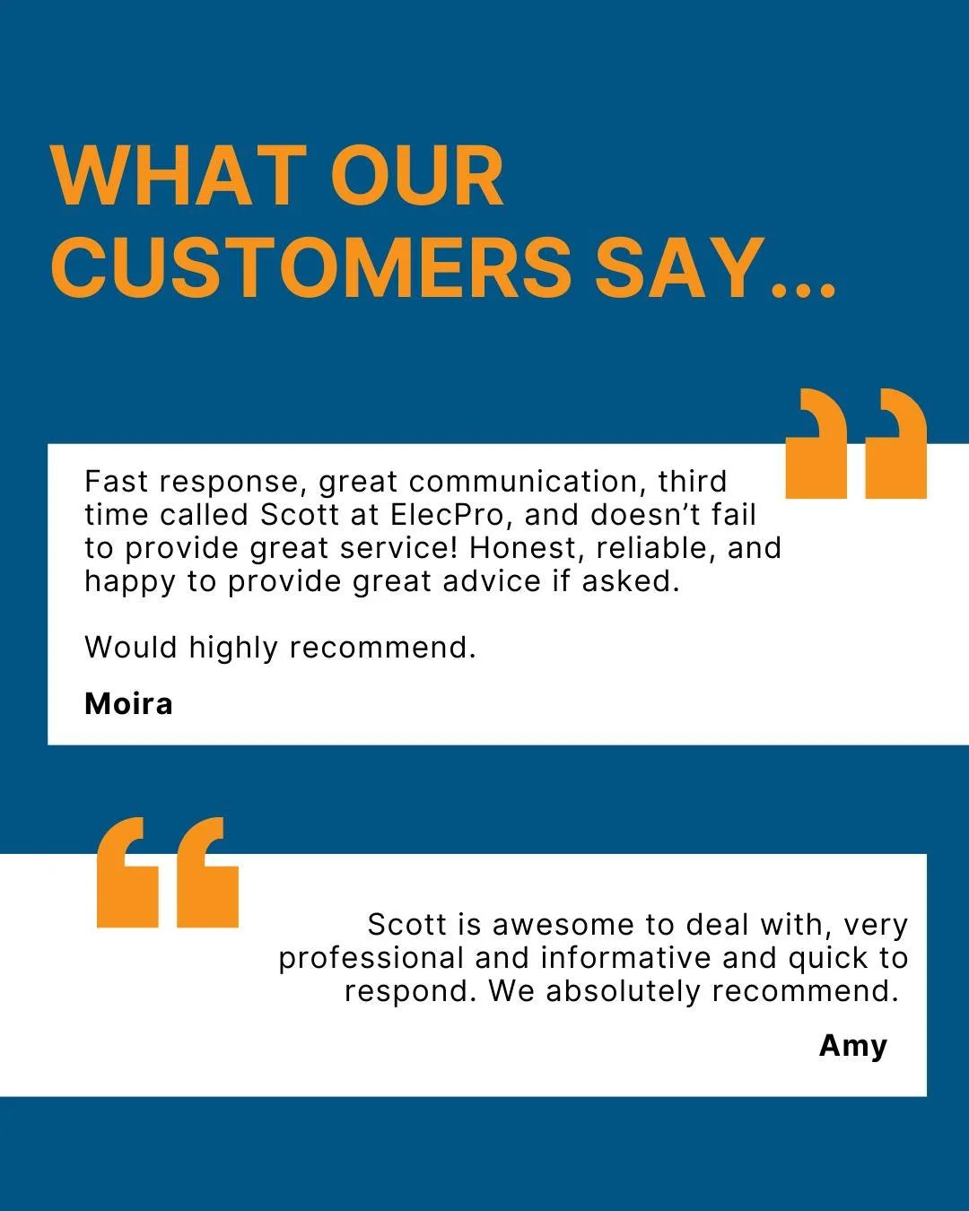 Nothing beats good feedback from good people!

Need a sparkie who actually delivers Need a sparkie who actually delivers? Call or message ElecPro to line up your next job.
&bull;
&bull;
&bull;
&bull;
#elecpro #electrician #electricalservices #license