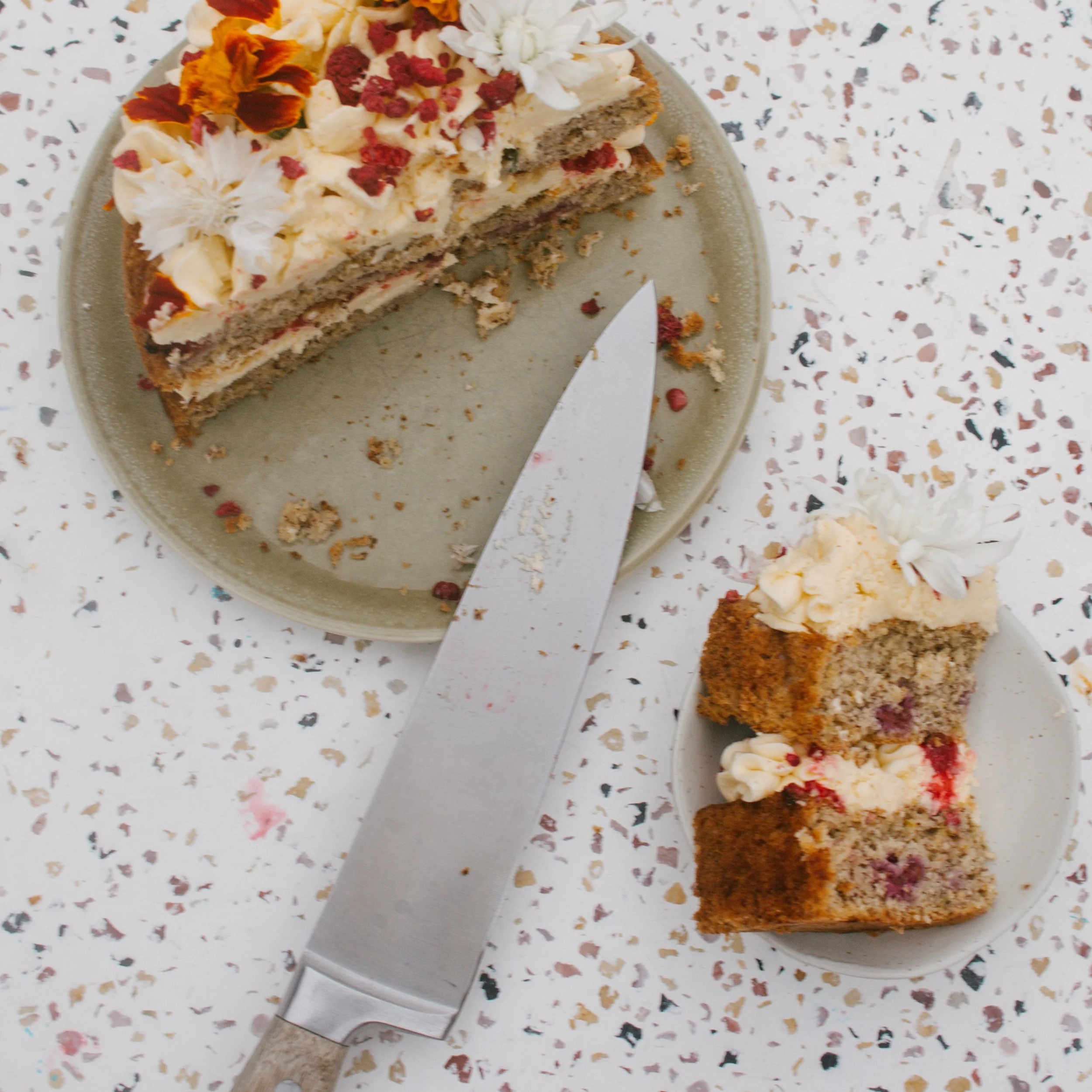 Lime, Raspberry &amp; Coconut Cake