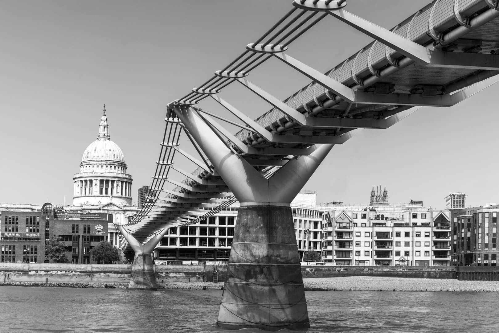 St Paul and Millennium Bridge By Penny Clarke