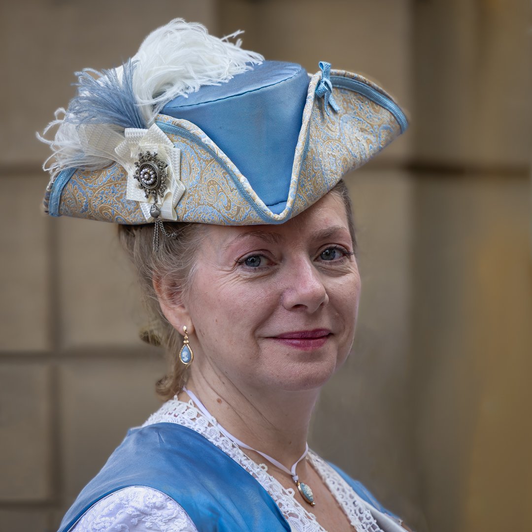 Lady In A Blue Hat By Penny Clarke