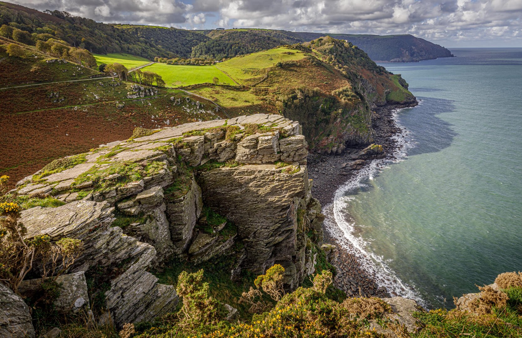 Coastline West of Valley of the Rocks By Dave Gray