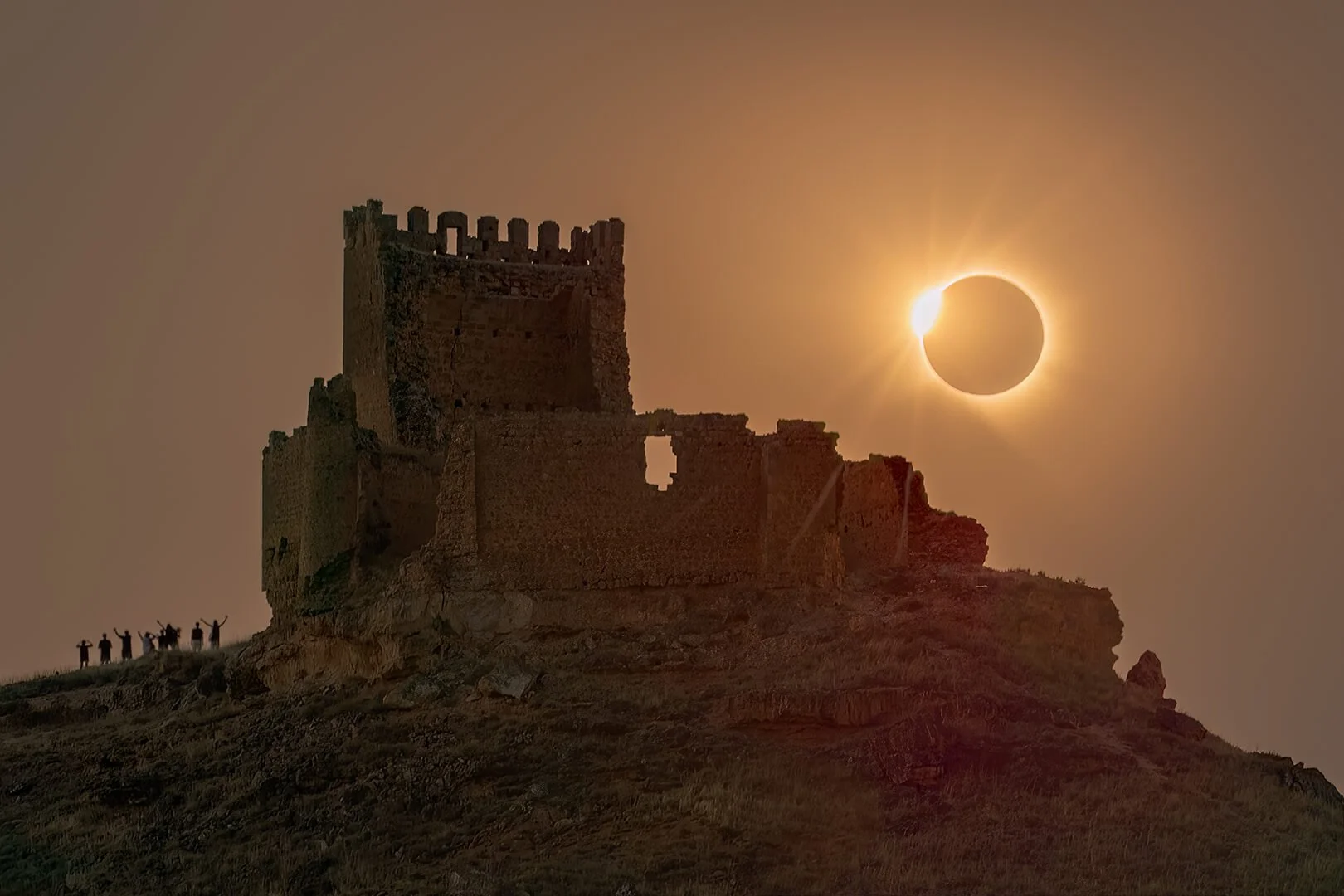 Hc Solar Eclipse, Castillo de la Raya by Robert Harvey
