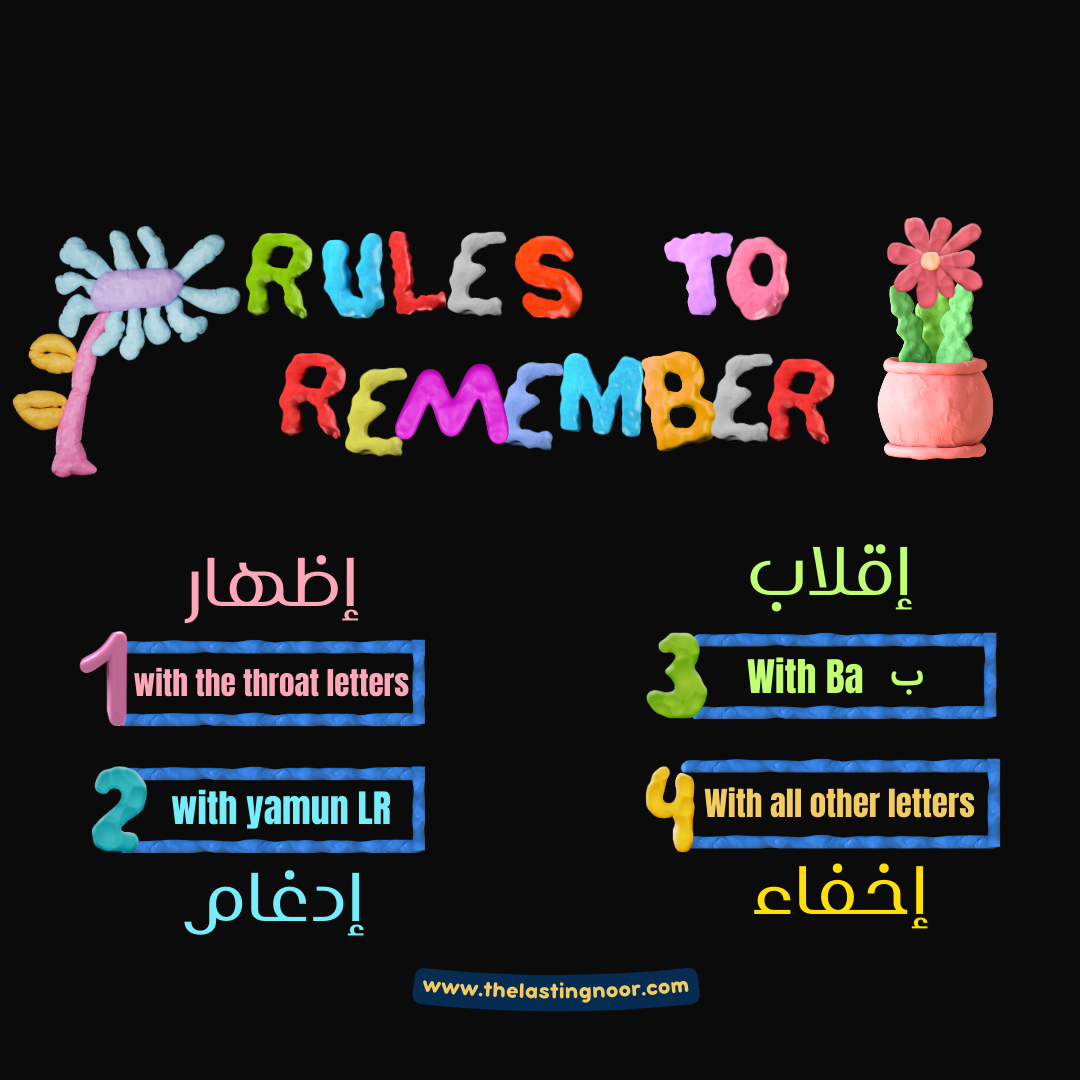 noon sakinah - 4 rules to remember