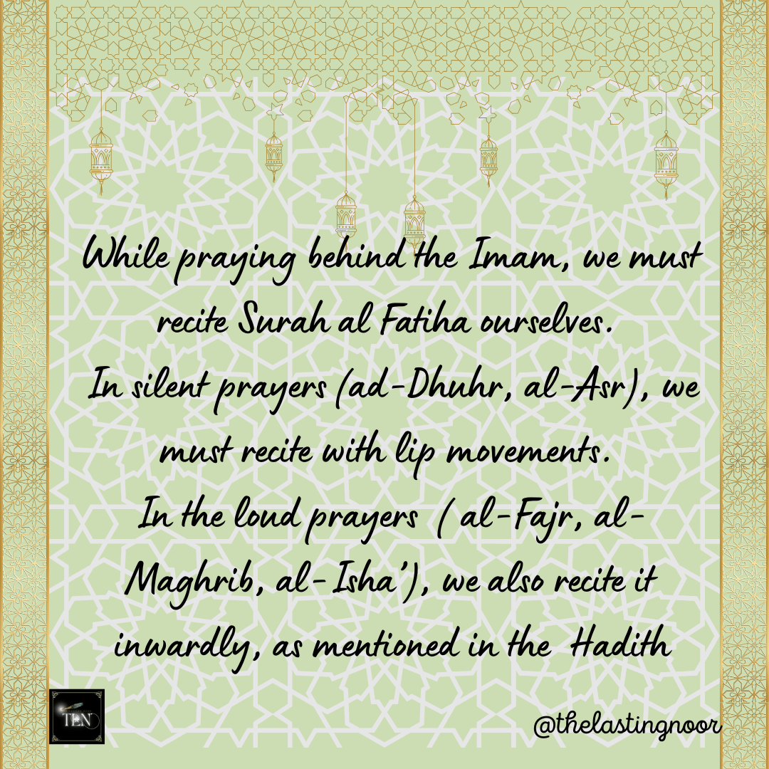 surah al fatiha with and without lip movements in the paryers
