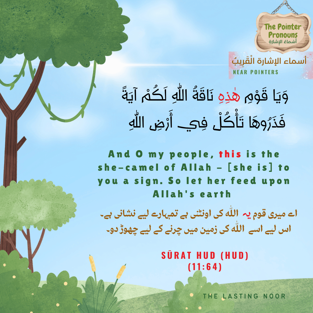 أَسْماءُ الإِشارَةِ The Pointer Pronouns - هٰذِهِ - examples from the Quran - 4