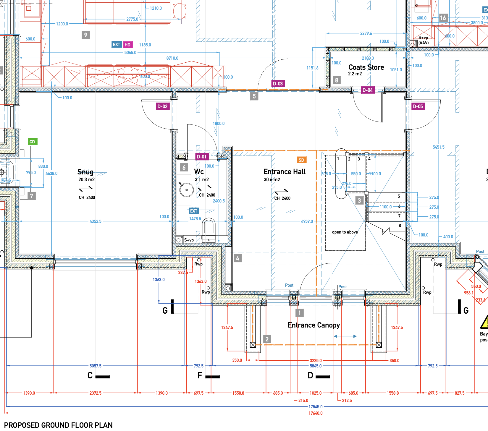 Hampton Architecture Building Regulations Drawing - New Build Ground Floor Plan
