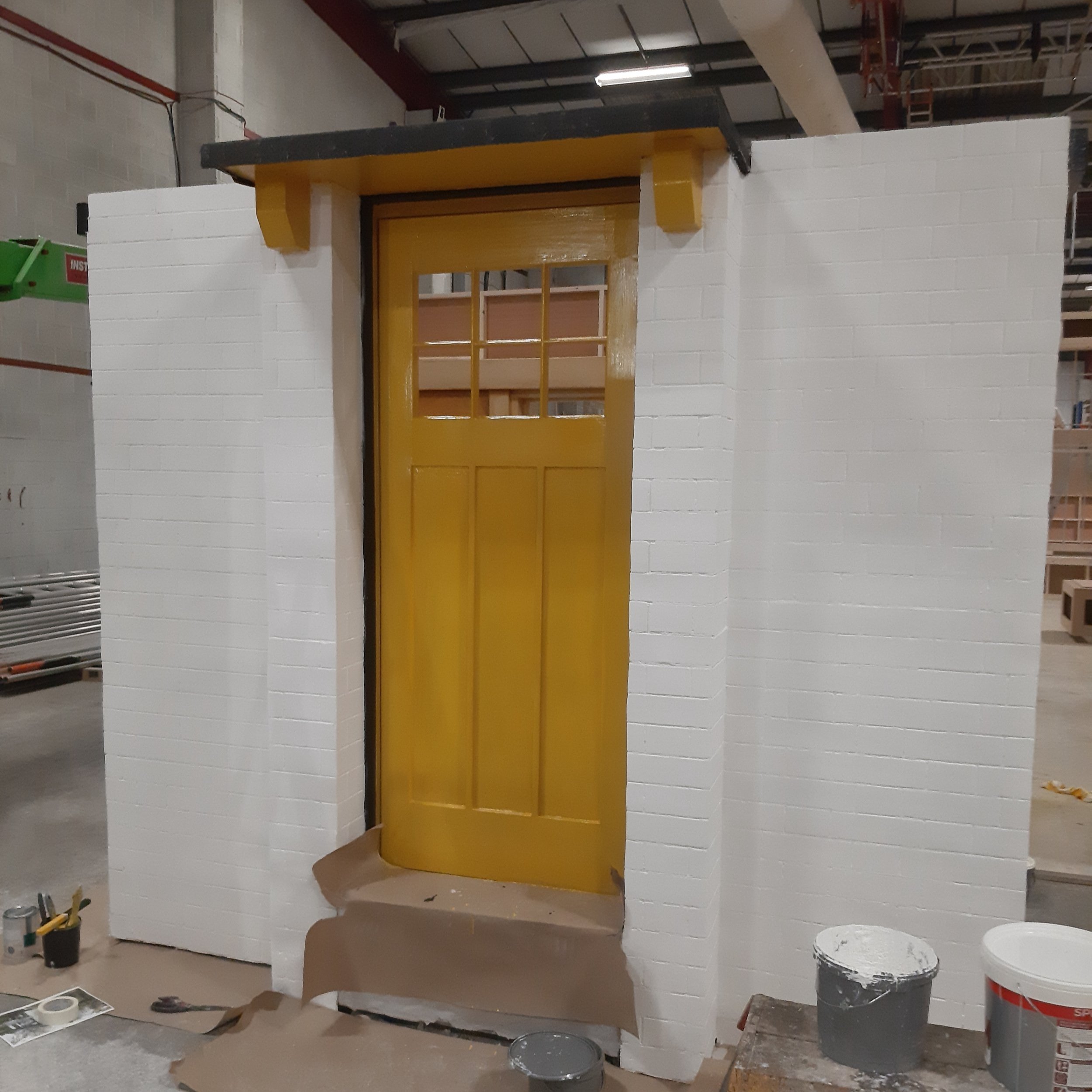 Roald Dahl's shed door for Wes Anderson's 'The Wonderful Story of Henry Sugar. Scenic Painter. Ilona Dearden