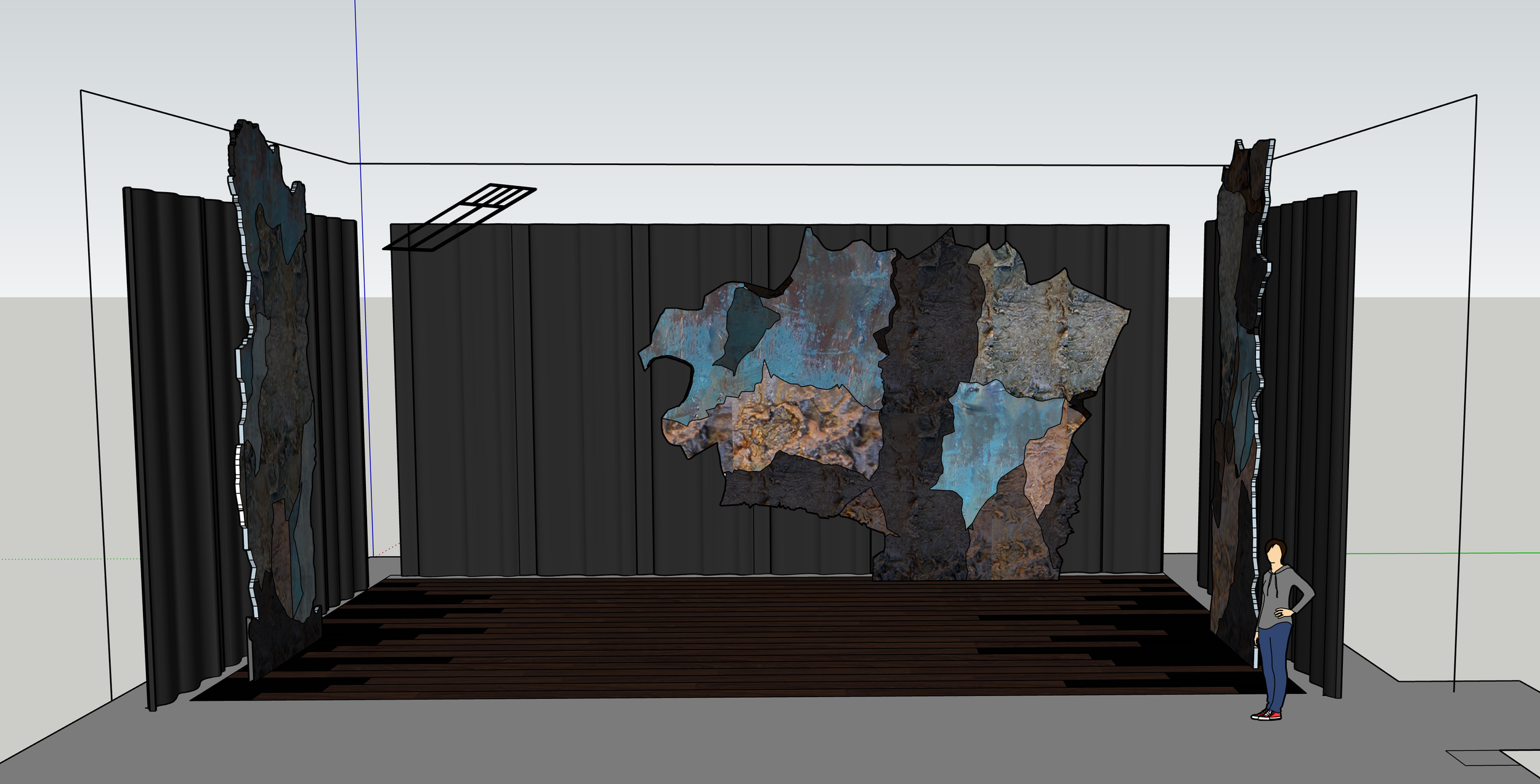 The Suicide. Set Design. Using Google Sketch up .