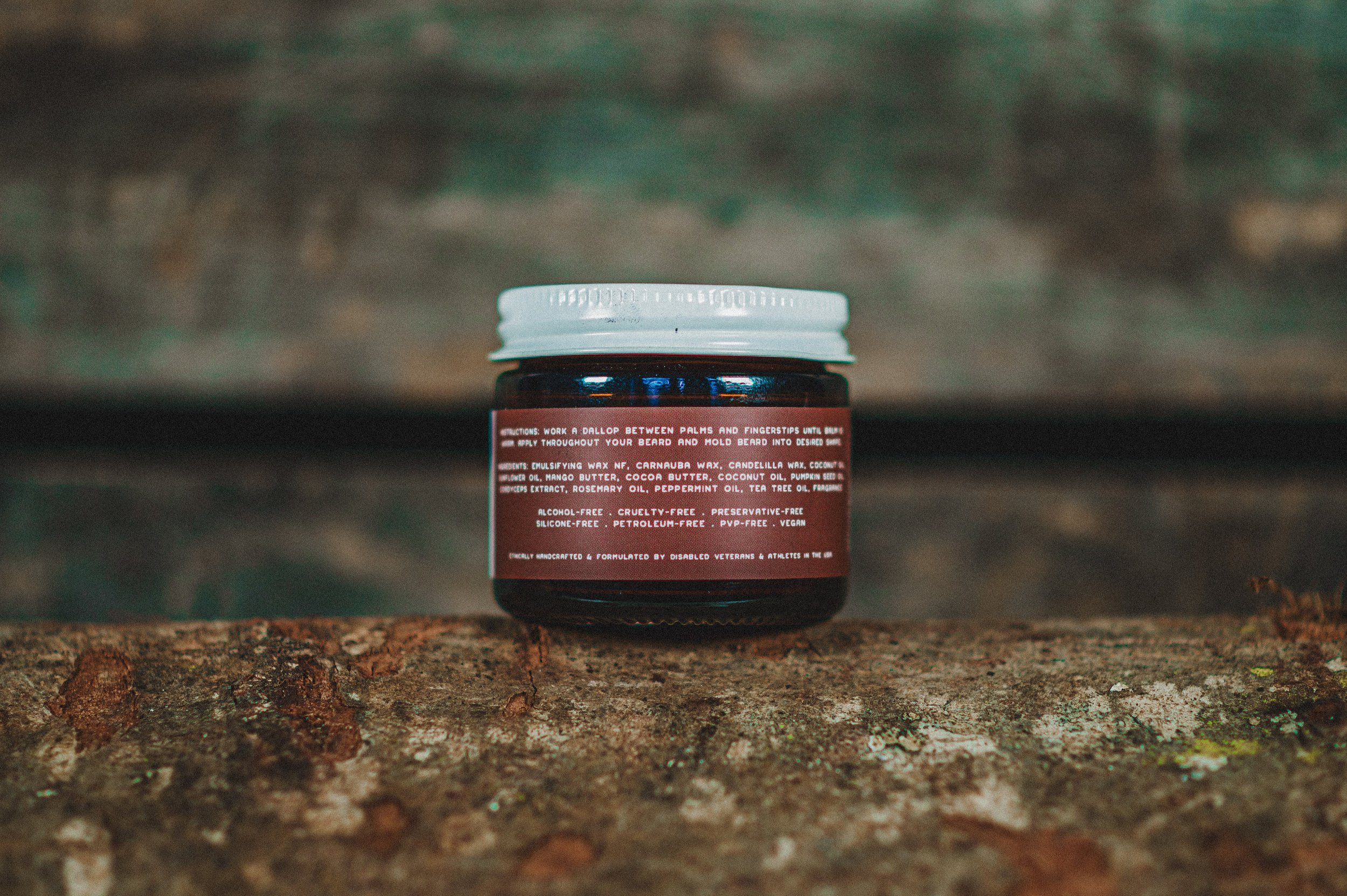 Beard balm with all natural and vegan ingredients. Essential oils and herbal extracts!