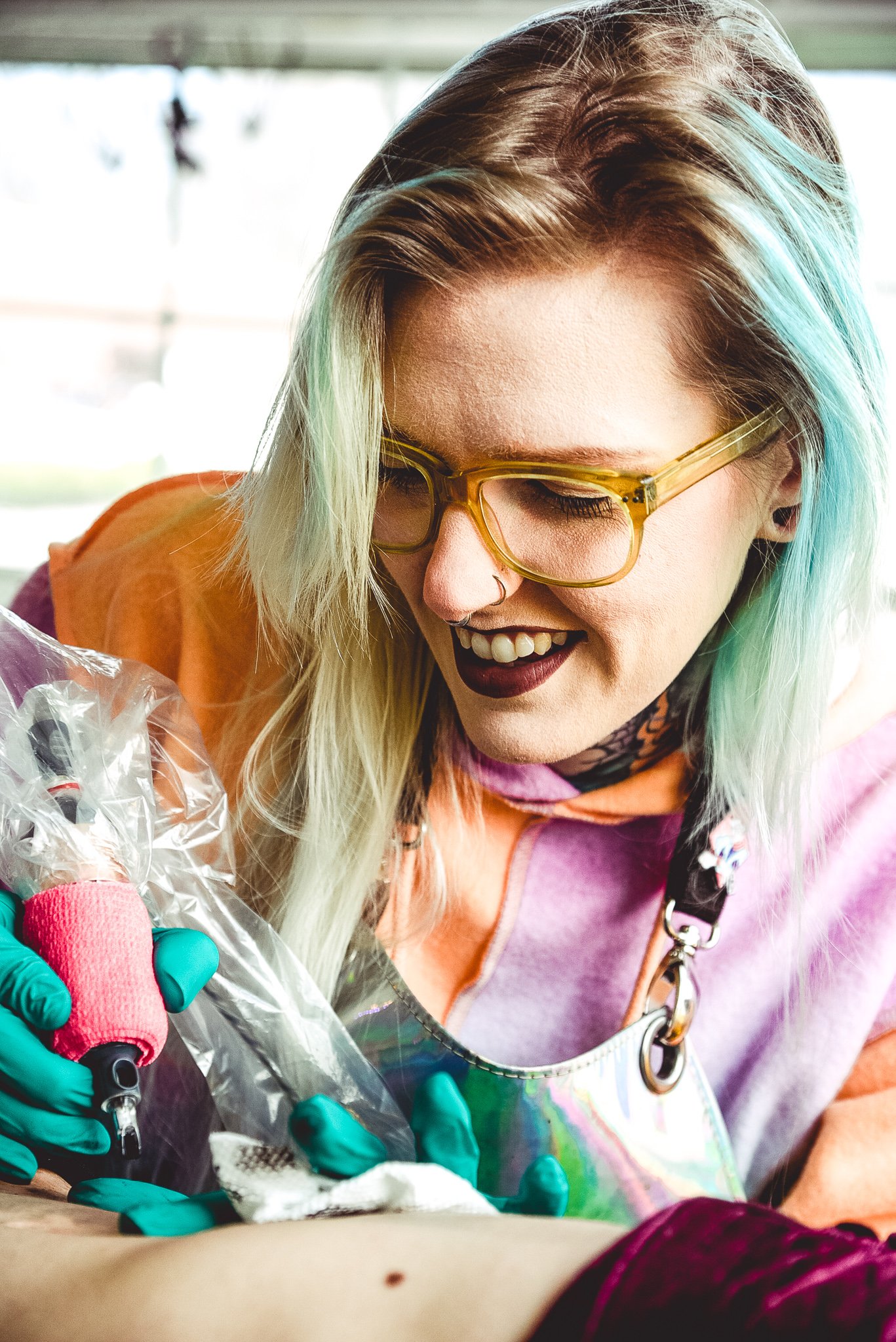 Tattoo artist smiling - natural tattoo aftercare