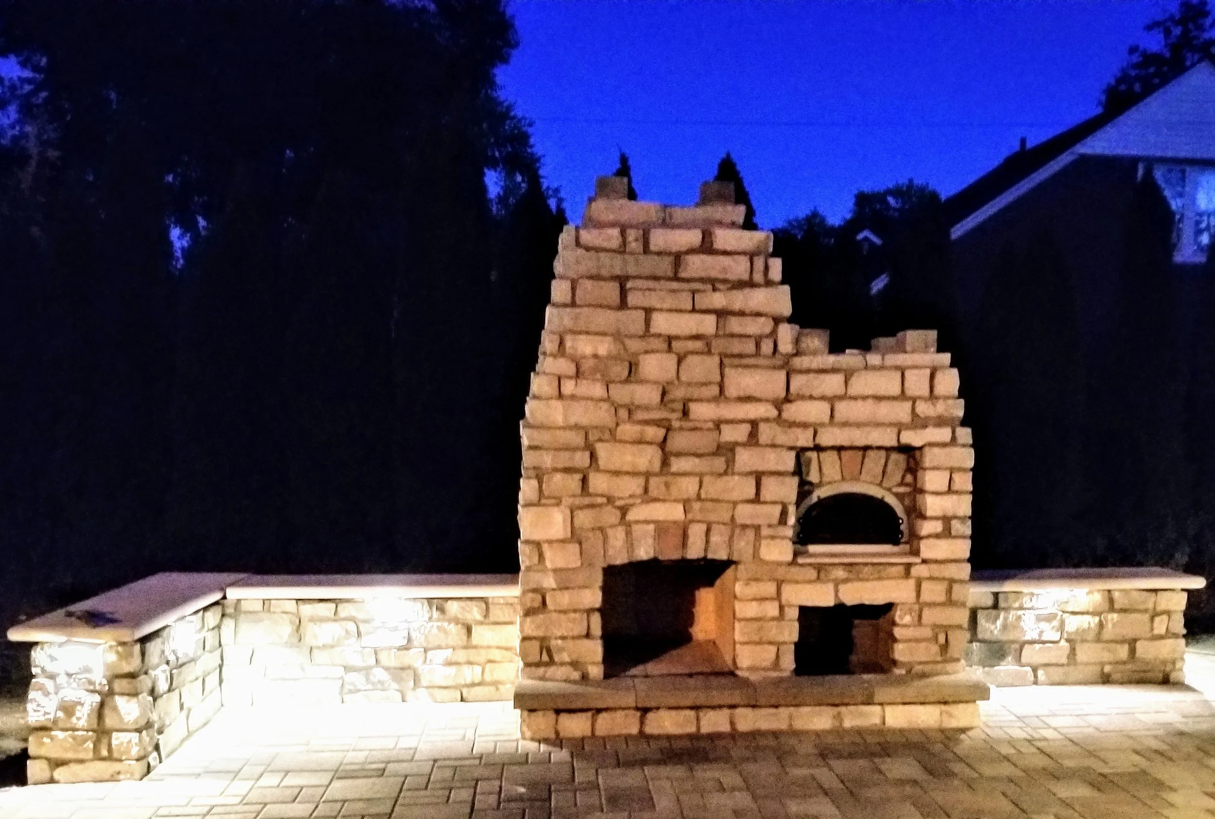 Outdoor Fireplace and Pizza Oven — JLR Brick Pavers & Landscaping