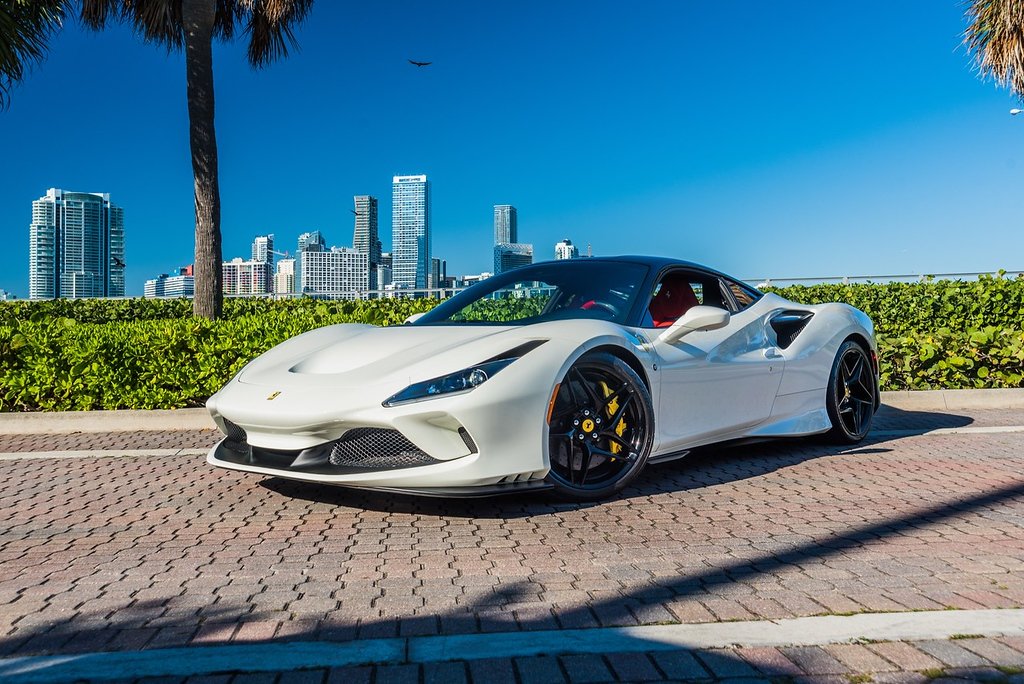 White Ferrari F8 Tributo