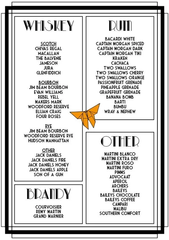 Cocktail Menu — The Glass Jar Margate
