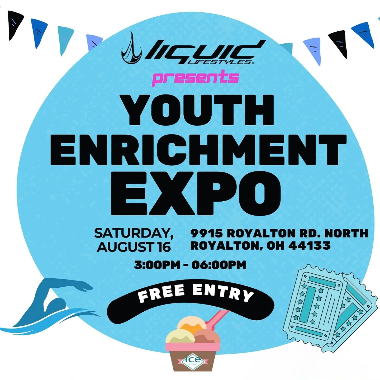 🎉 THIS SATURDAY we hosting the first-ever YOUTH ENRICHMENT EXPO at our Liquid Lifestyles - North Royalton swim school!! 😀

🎸 Local businesses + kid-focused programs all in one place.
🌊 FREE in-water swim evaluations with our LL coaching team - ma