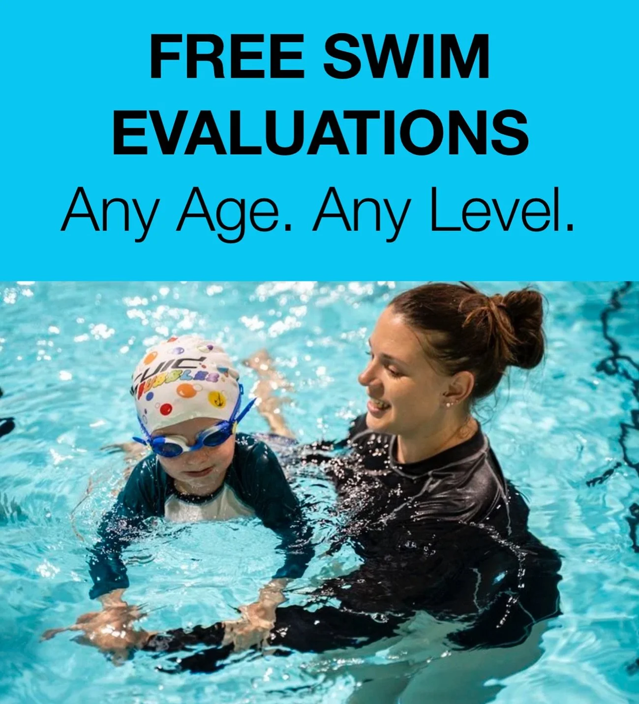 🌊 Not Sure Where to Start? Try a FREE Swim Evaluation! 🏊&zwj;♂️

💧 30 minutes of personalized attention with a professional Liquid Lifestyles coach
💧 In-water skill assessment to find the perfect level for your swimmer
💧 Tour our state-of-the-ar