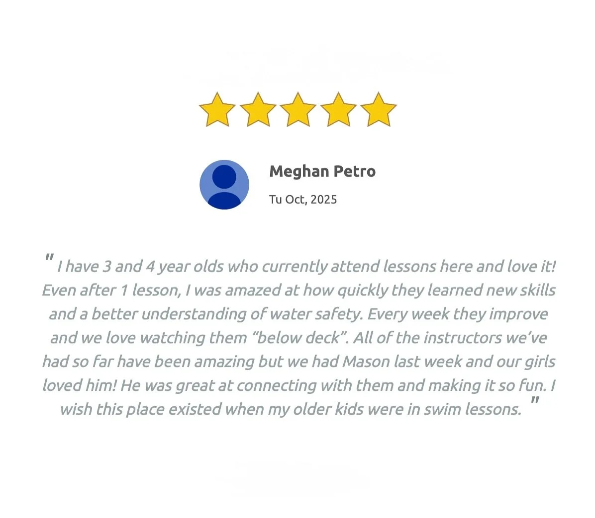 🌟💦 Hearing how our swimmers grow in skill, safety, and confidence each week means the world to us. 🩵
A huge shoutout to our incredible coaching team for making every lesson fun, engaging, and full of progress—one splash at a time!
#LiquidL