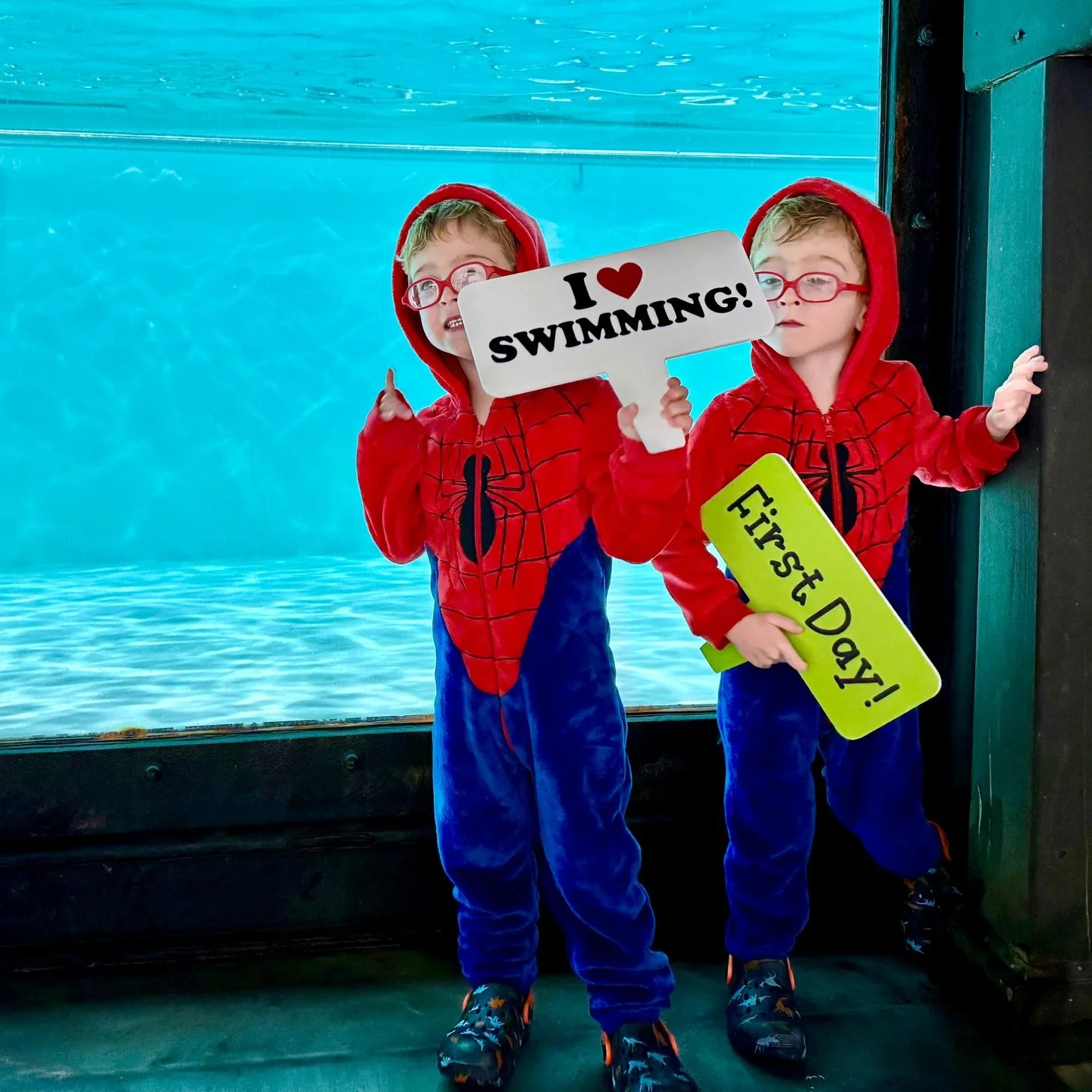 🦸&zwj;♂️🦸&zwj;♂️💦 These adorable twin superheroes had their first swim lesson at Liquid Lifestyles! We can&rsquo;t wait to help them grow their confidence and unlock their true superhero swimming powers! 💥

#LiquidLifestyles #SuperheroSwimmers #T