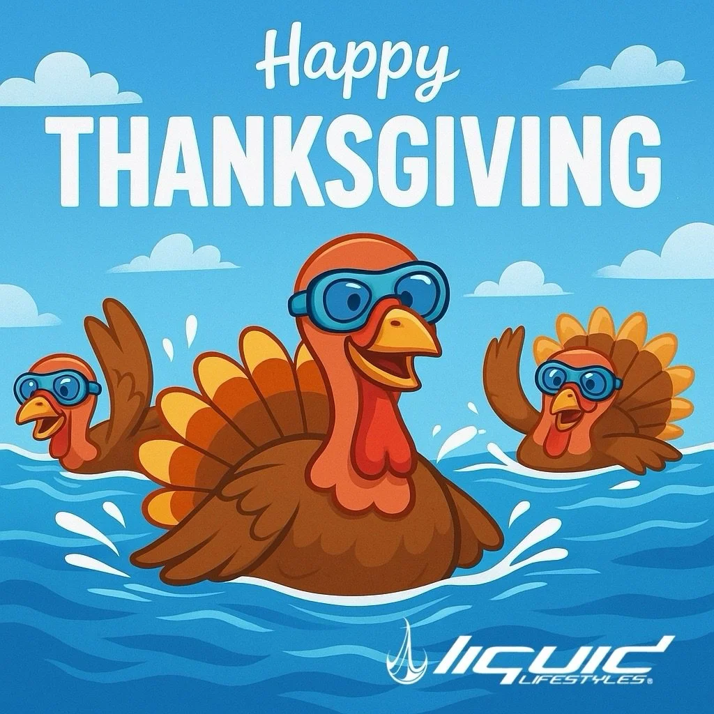 🦃💦 Goggle Goggle! Happy Thanksgiving from Liquid Lifestyles! 🩵

We&rsquo;re so thankful for the families who have trusted us over the years and for every swimmer who brings joy, excitement, and growth into our pools. We hope you enjoy a wonderful 