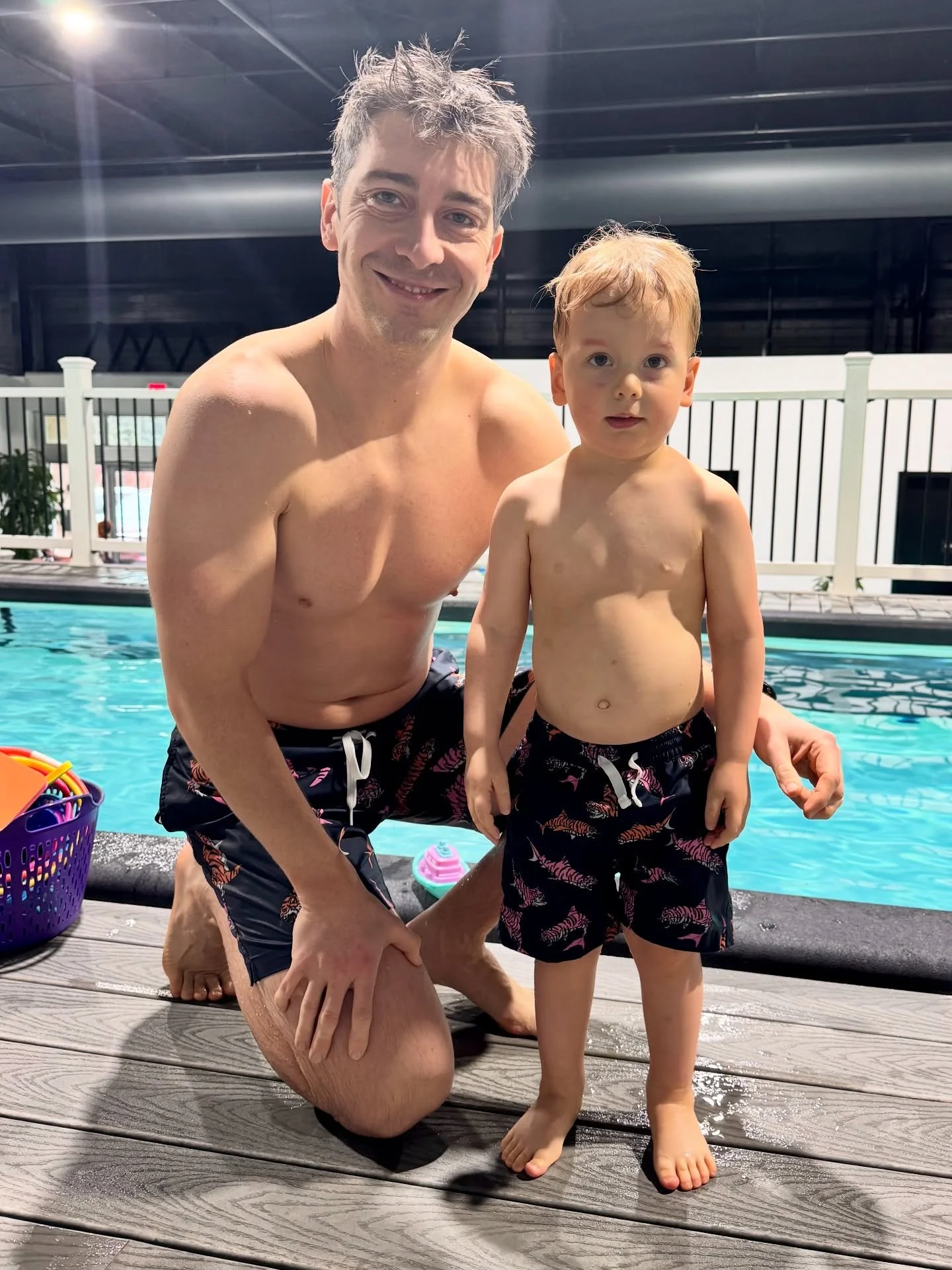 Following Dad&rsquo;s lead&mdash;swimsuit and all! 🩳😄

Learning by example starts early. When confidence, calm, and curiosity are modeled side-by-side&mdash;even down to matching swimsuits&mdash;kids learn that the water is a place to feel safe, su