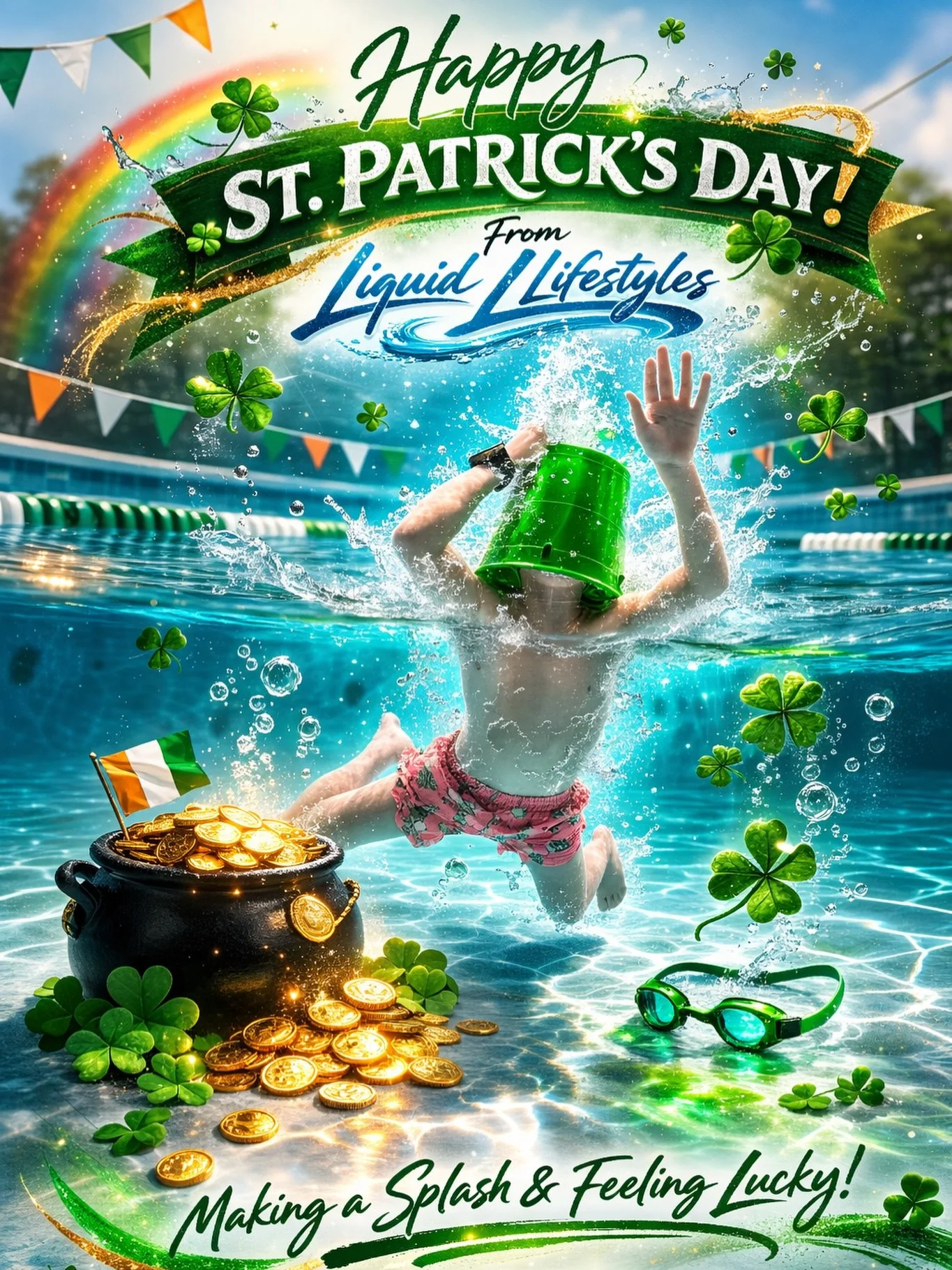 🍀 Happy St. Patrick&rsquo;s Day to all our little leprechauns! 🍀
Wishing you a day full of luck, laughs, and a bucket full of fun! 😄💦

#StPatricksDay #LuckyInTheWater #LiquidLifestyles #SwimConfidence #CLEKids SkillsForLife