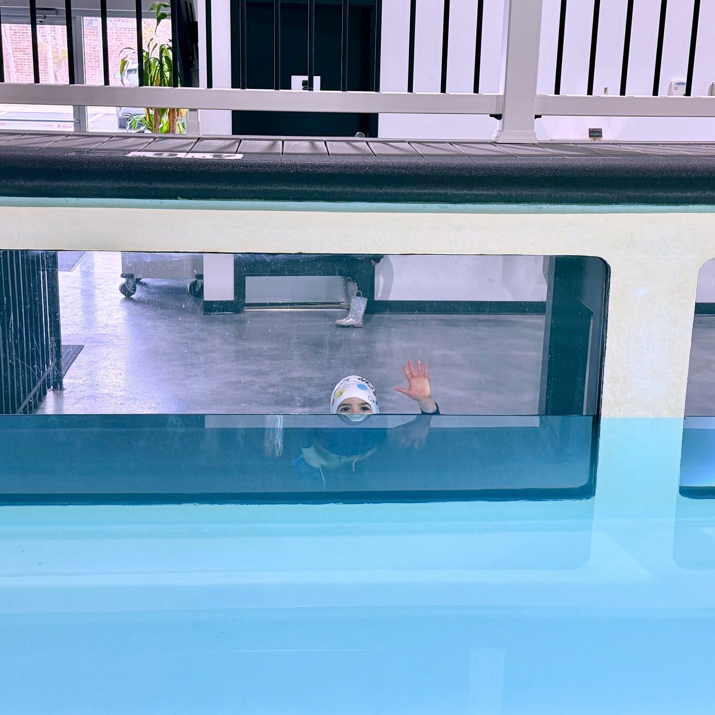 A different kind of view 😄

Half-empty pool
Fully curious kid 👀🩵

&hellip;and a surprise opportunity to swim in the BIG pool 👍💦

🧼 Quick refresh complete &mdash; and back in action!