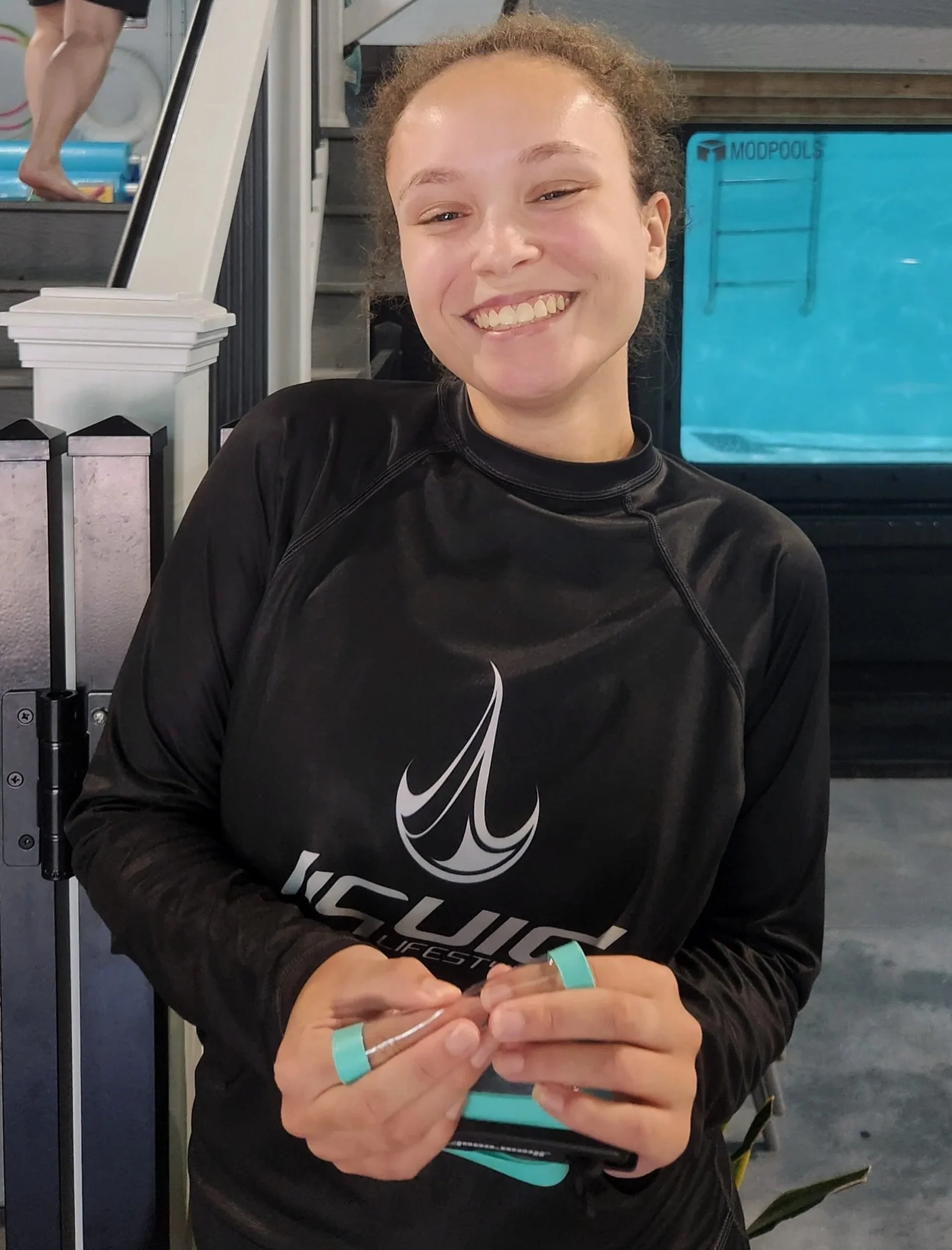 🩵 Happy 2-Year Swimiversary, Coach Kendall! 🩵

Bubbly, fun, energetic, and passionate, Kendall brings positivity and a true team-first attitude to every shift. Even while away at college, she regularly returned to help support the team&mdash;a test