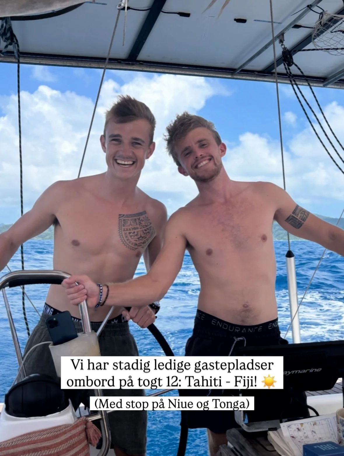 || GASTEPLADSER TOGT 12 || 

Vi har stadig ledige gastepladser ombord p&aring; togt 12: Tahiti - Fiji ⛵️ Ovenfor kan du se nogle af alle de fantastiske ting vi skal opleve sammen 👆🏼 Skal du med ombord? 

Obs. Billederne fra Niue, Tonga og Fiji er f