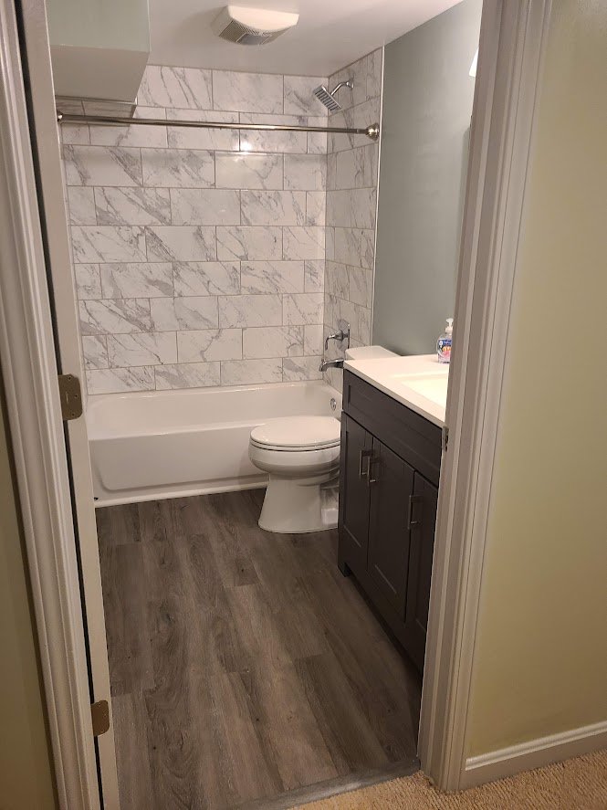 new bathroom added, full construction