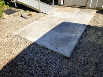 concrete pad for wheelchair access