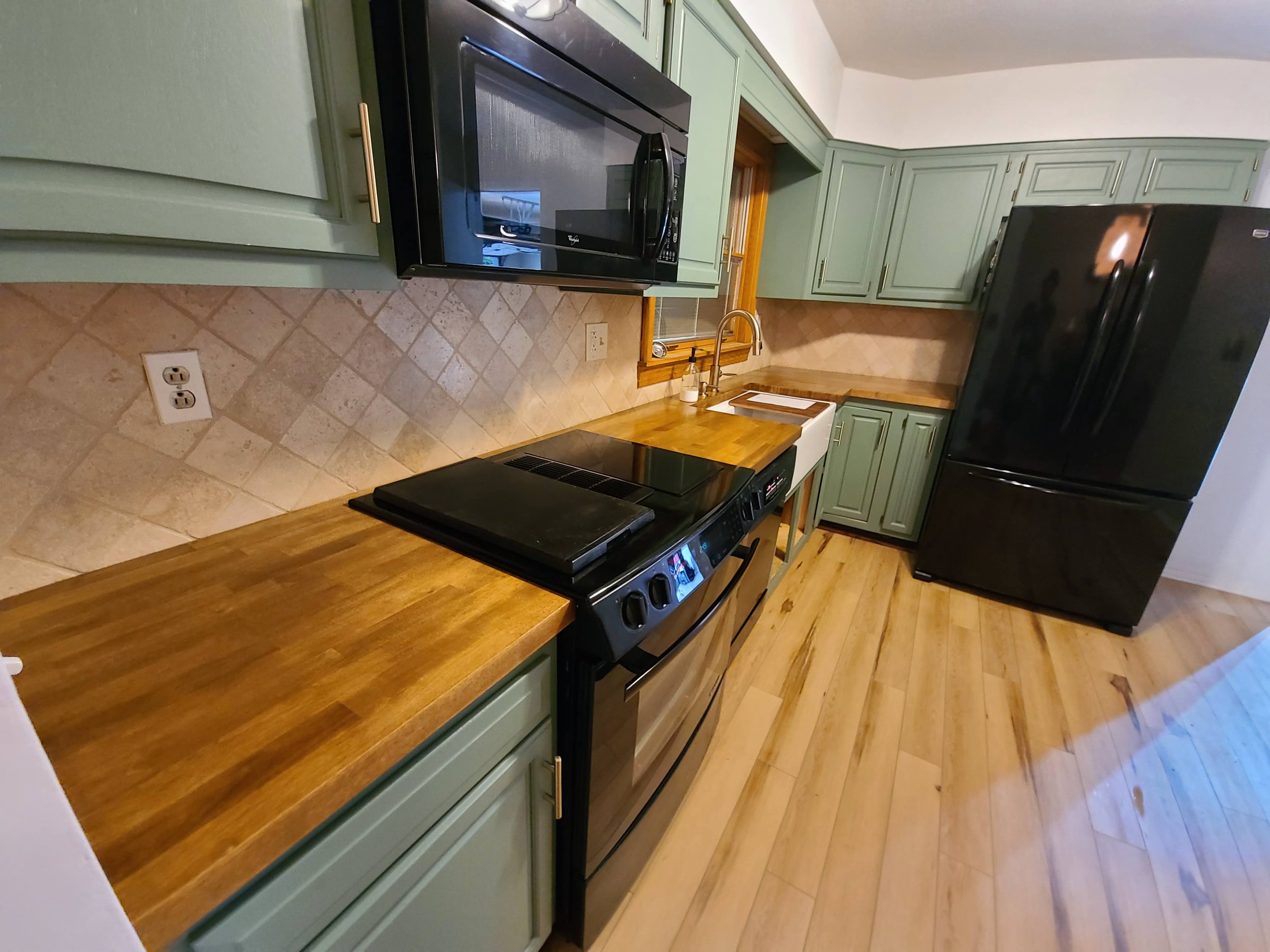 Custom Butcher block kitchen counter tops