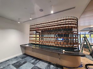 leather work for a custom fixture installation