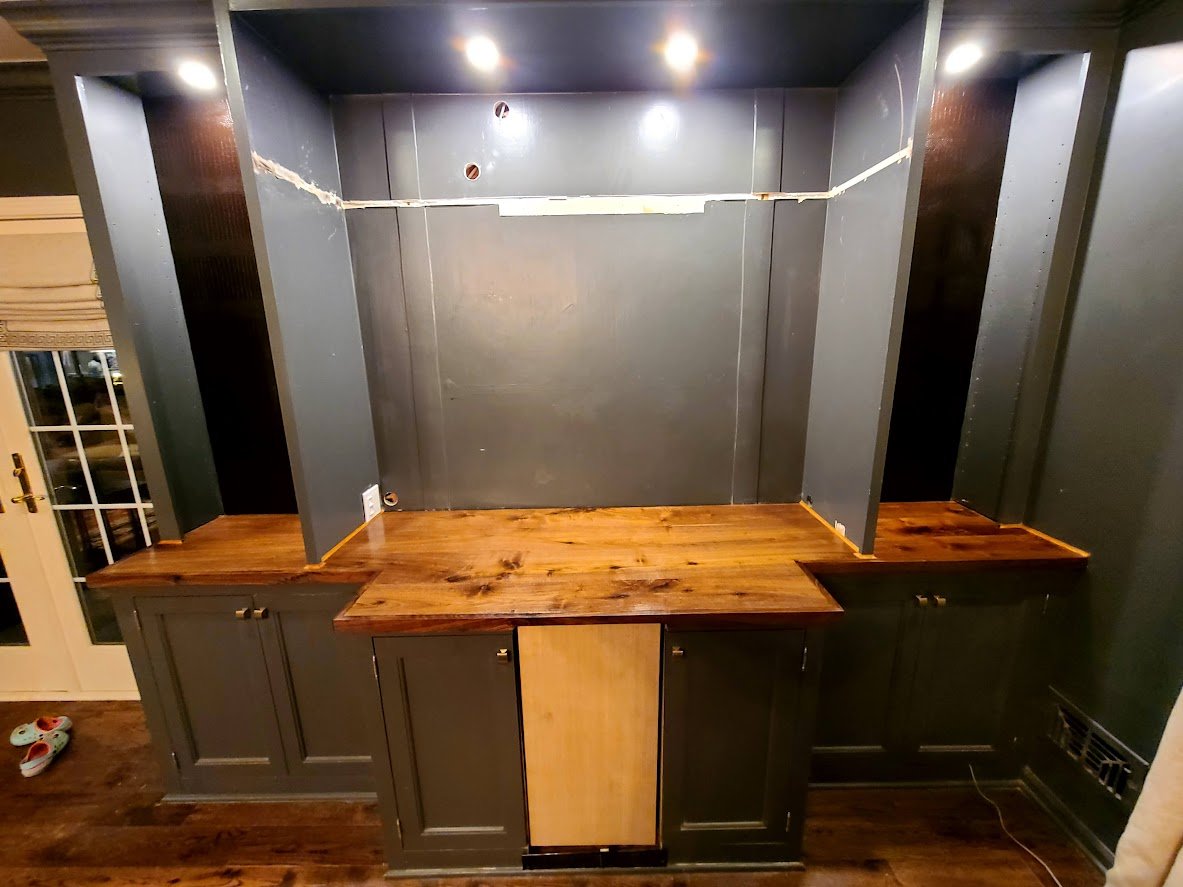 built in cabinet install and modifications