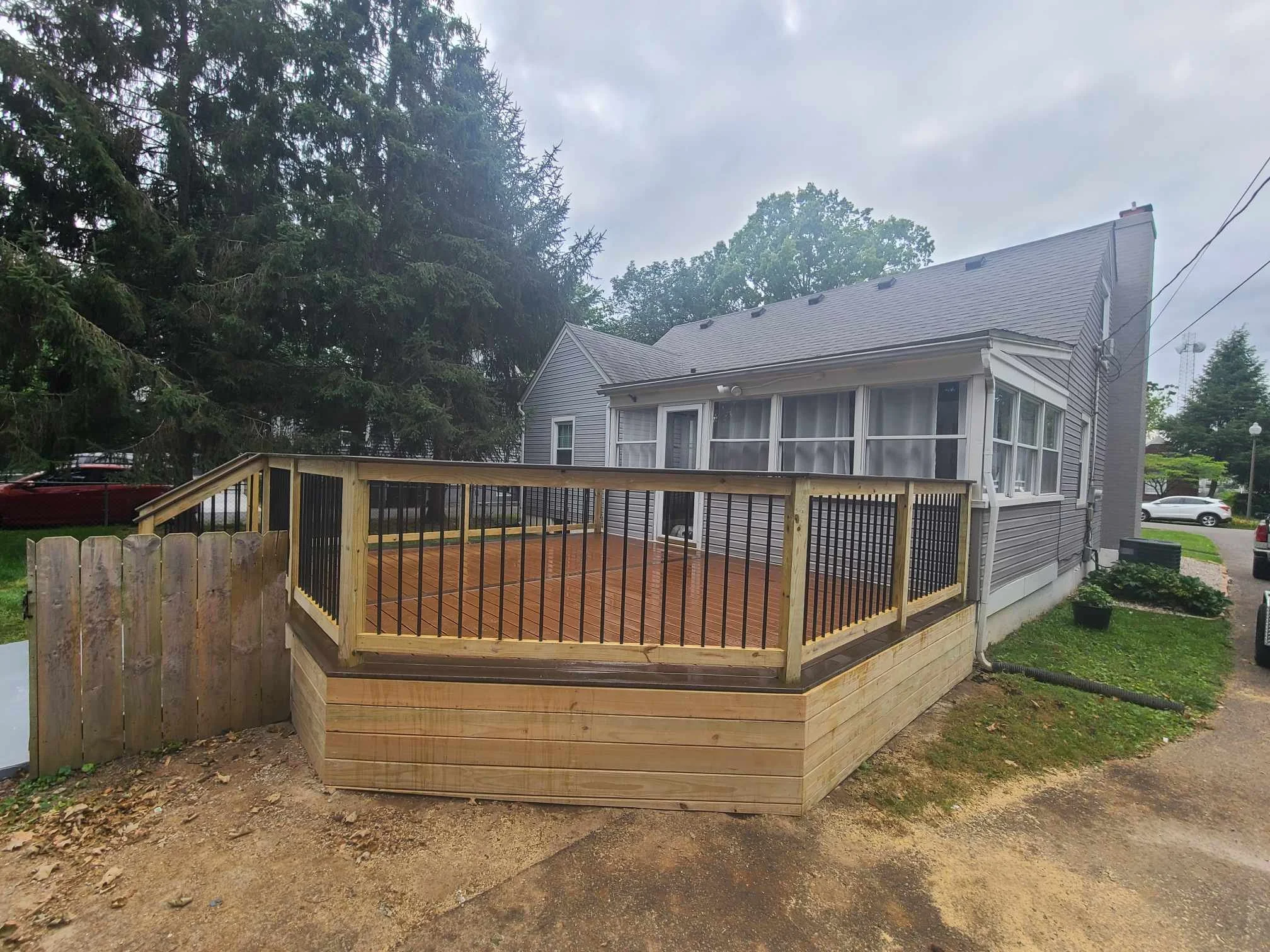 Trex and lumber deck