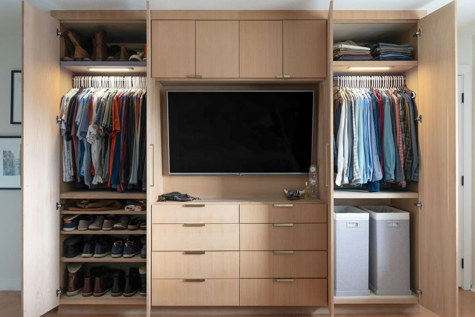 The "Mary Poppins" Closets: His & Hers Small Closet Organization in Austin