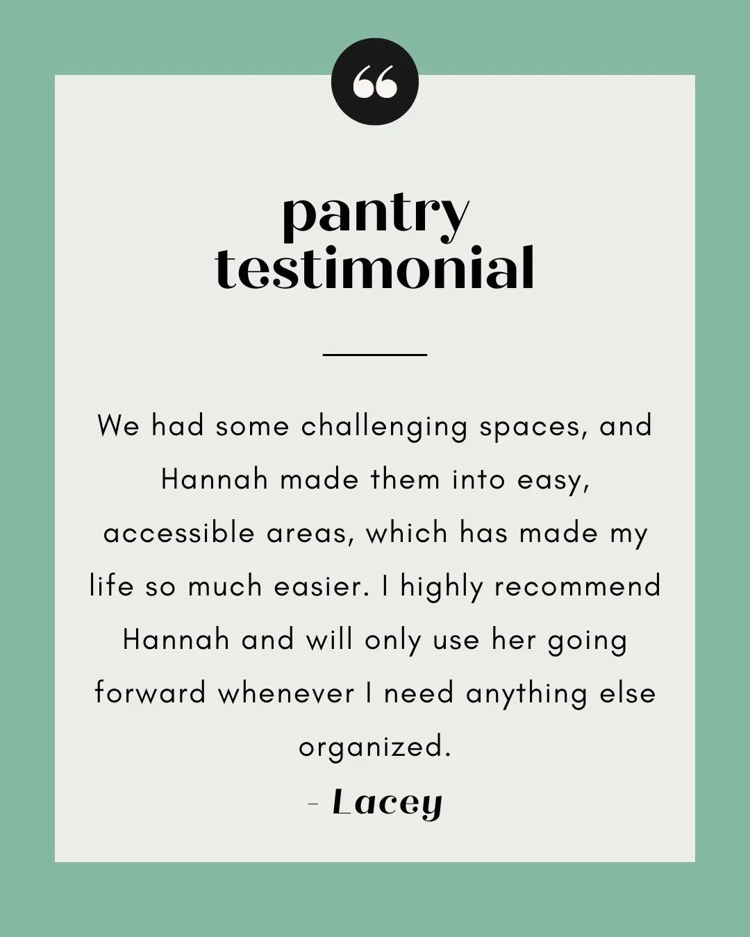 Hearing that life feels easier because of our organizing systems means everything.🫶 And it's exactly why we do what we do!⁠
⁠
Grateful for kind words and clients who make this work so meaningful. ⁠
⁠
#clienttestimonial #beforeandafter #clientreview 