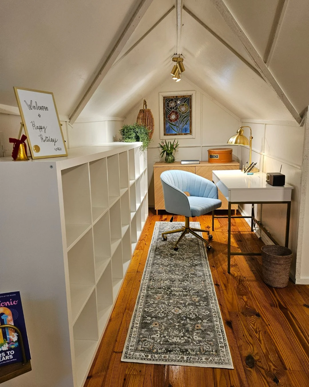 New Year, New Project. ✨️⁠
Forgotten attic &rarr; fully functional guest suite.⁠
⁠
Proof that unused space just needs a fresh vision, thoughtful design, and a little organization.⁠
Swipe for the before + after ➡️⁠
⁠
#atticmakeover #homeinspo #interio