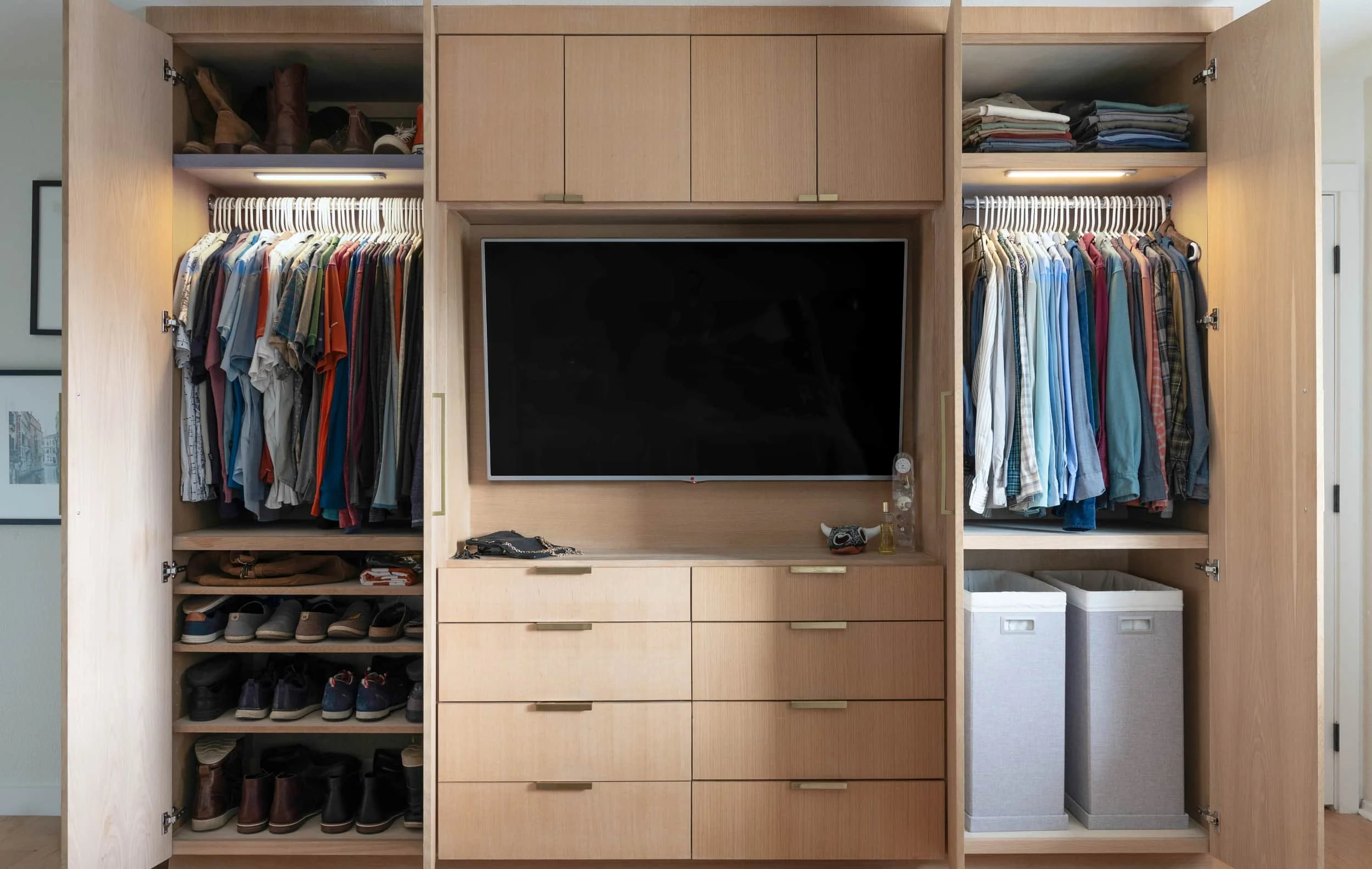 Custom closet organization and design plan designed virtually by Hannah Goetz Organizing