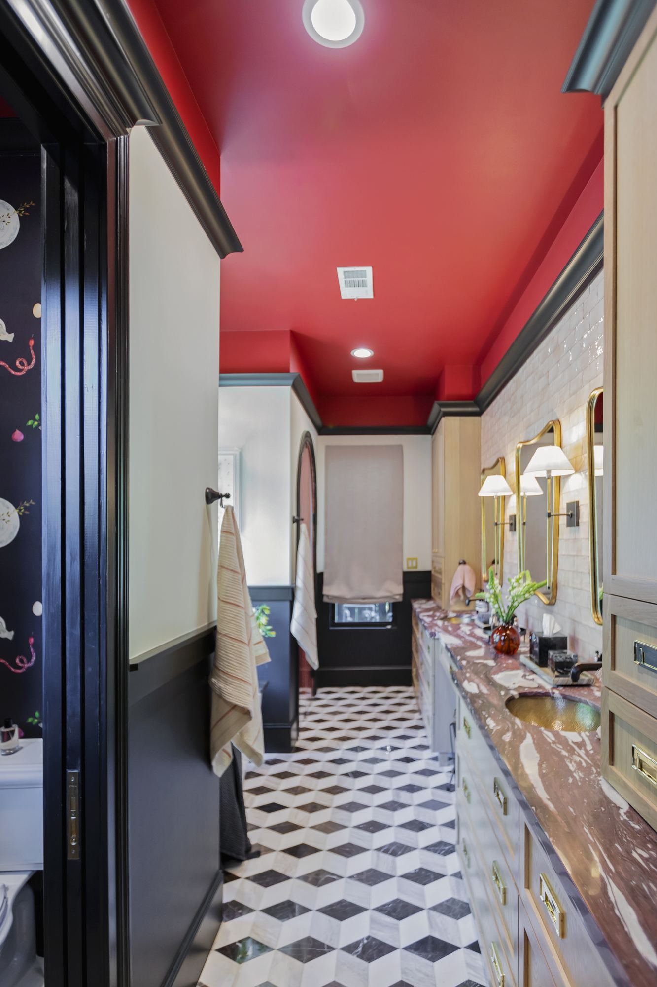 houston-hotel-inspired-primary-bathroom-red-ceiling.jpg