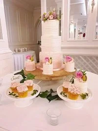 Ombre Buttercream Wedding Cake, Mini Cakes, Cupcakes, Wedding Cake Table
